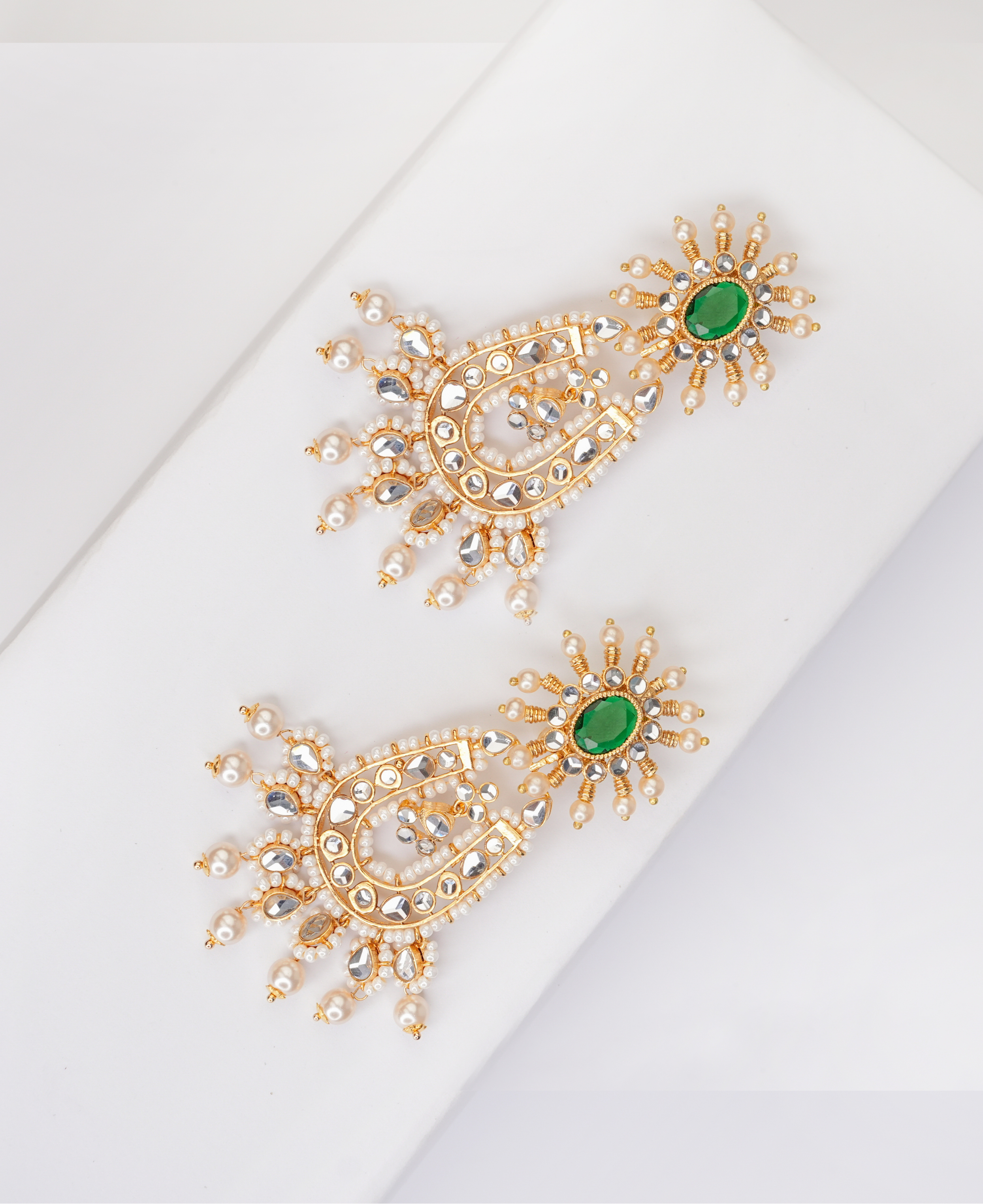 Surajmukh Emerald Earrings