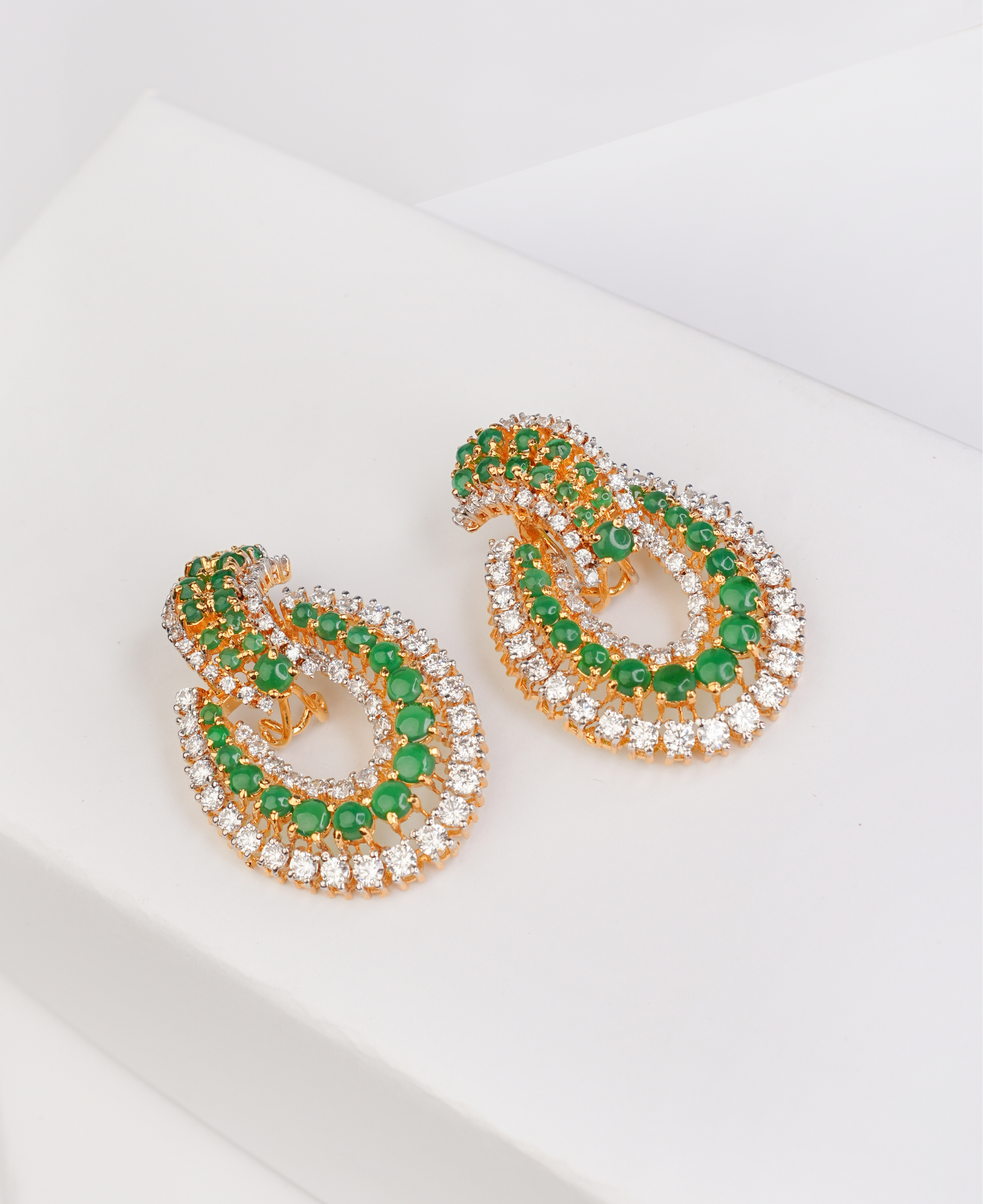 Jade Swirl Earrings