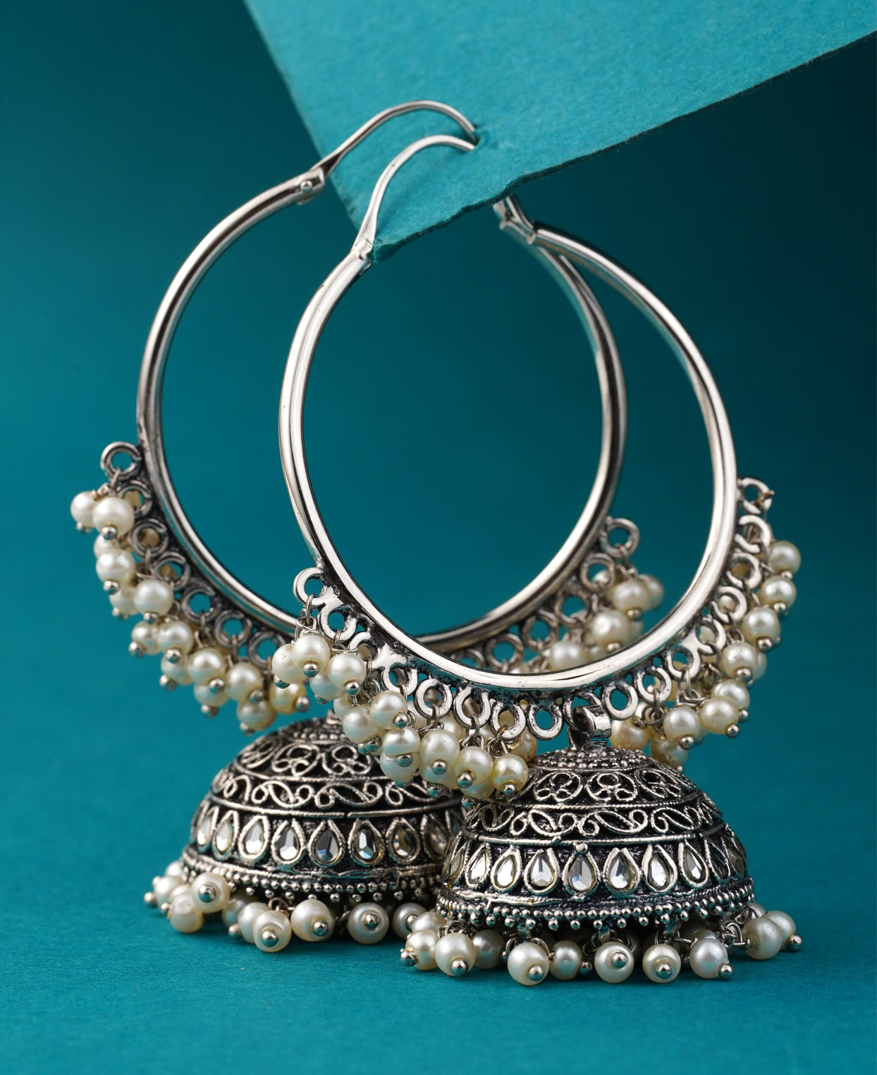 Silver Antique Bali Jhumka