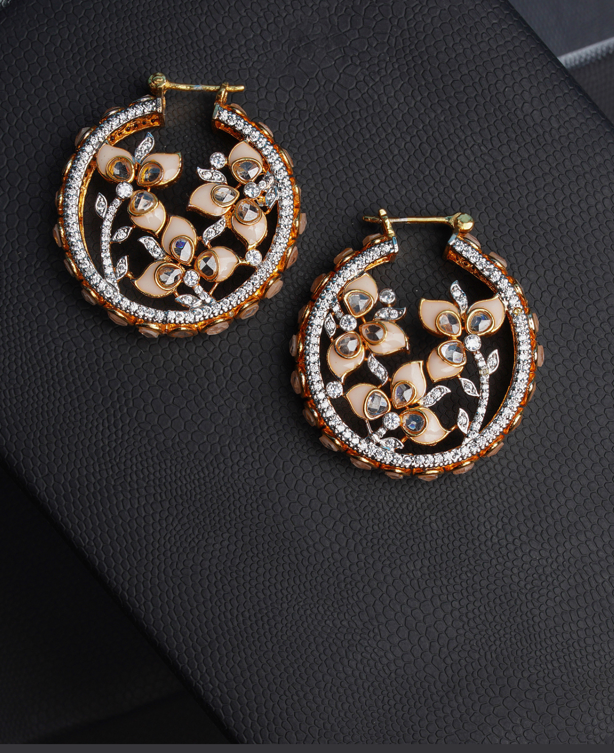 Tea Pink Enamel Polki Balis