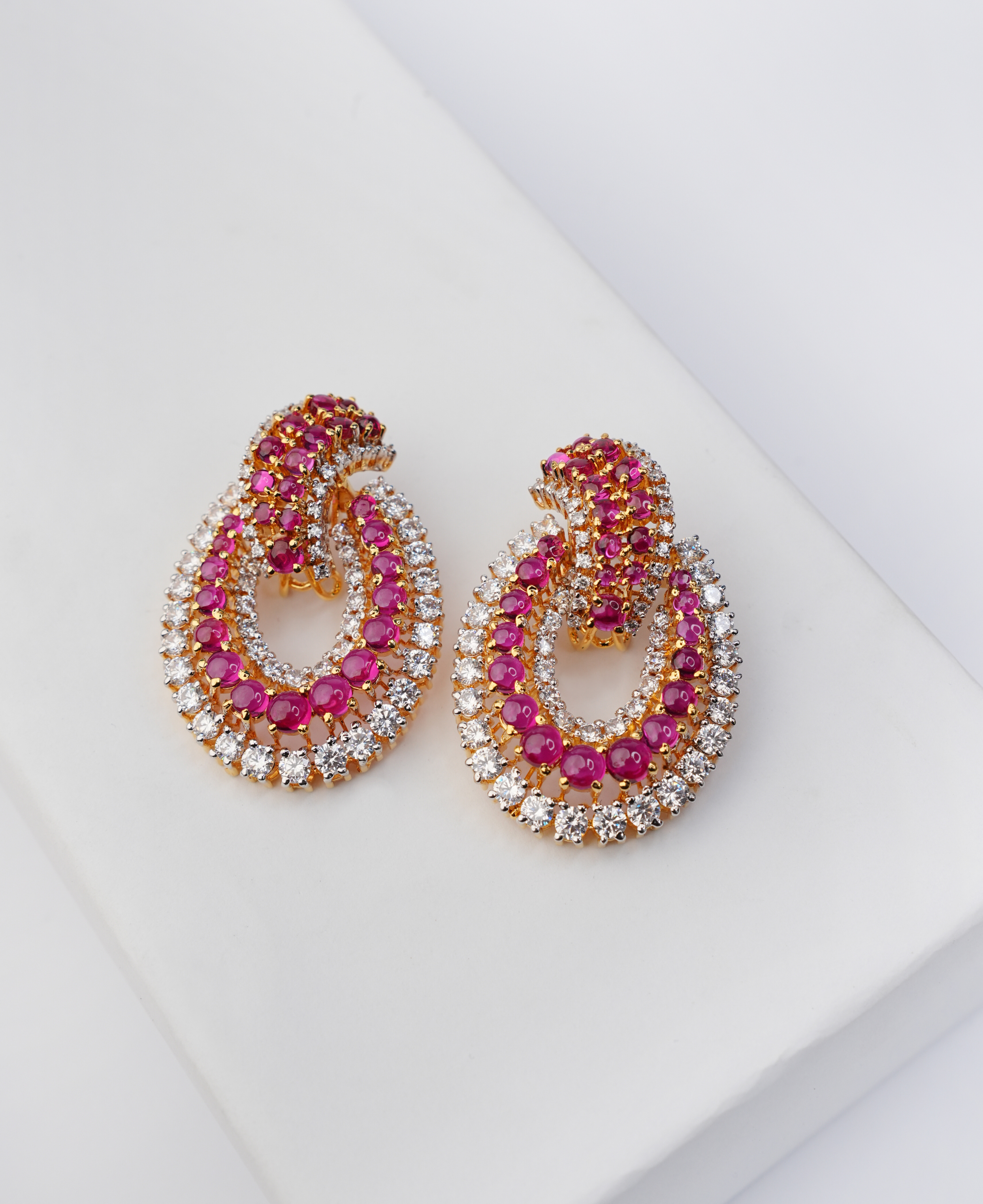 Ruby Swirl Earrings