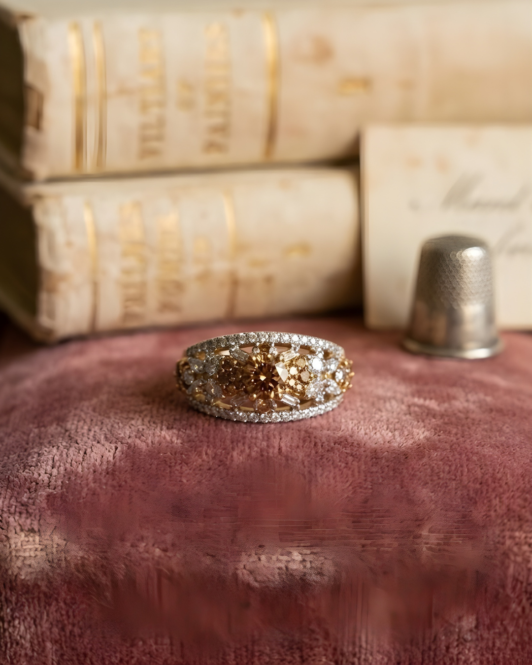 Champagne Solitiare Ring