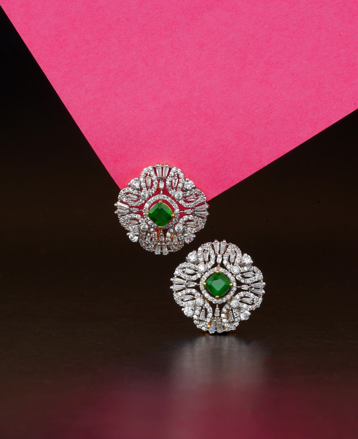 Emerald Trendy Studs