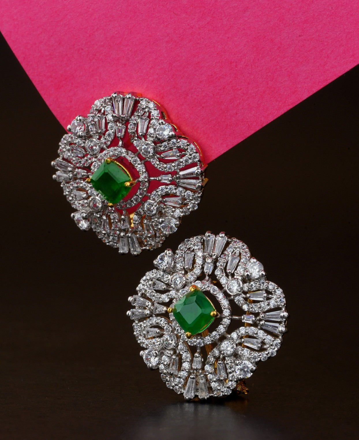 Emerald Trendy Studs