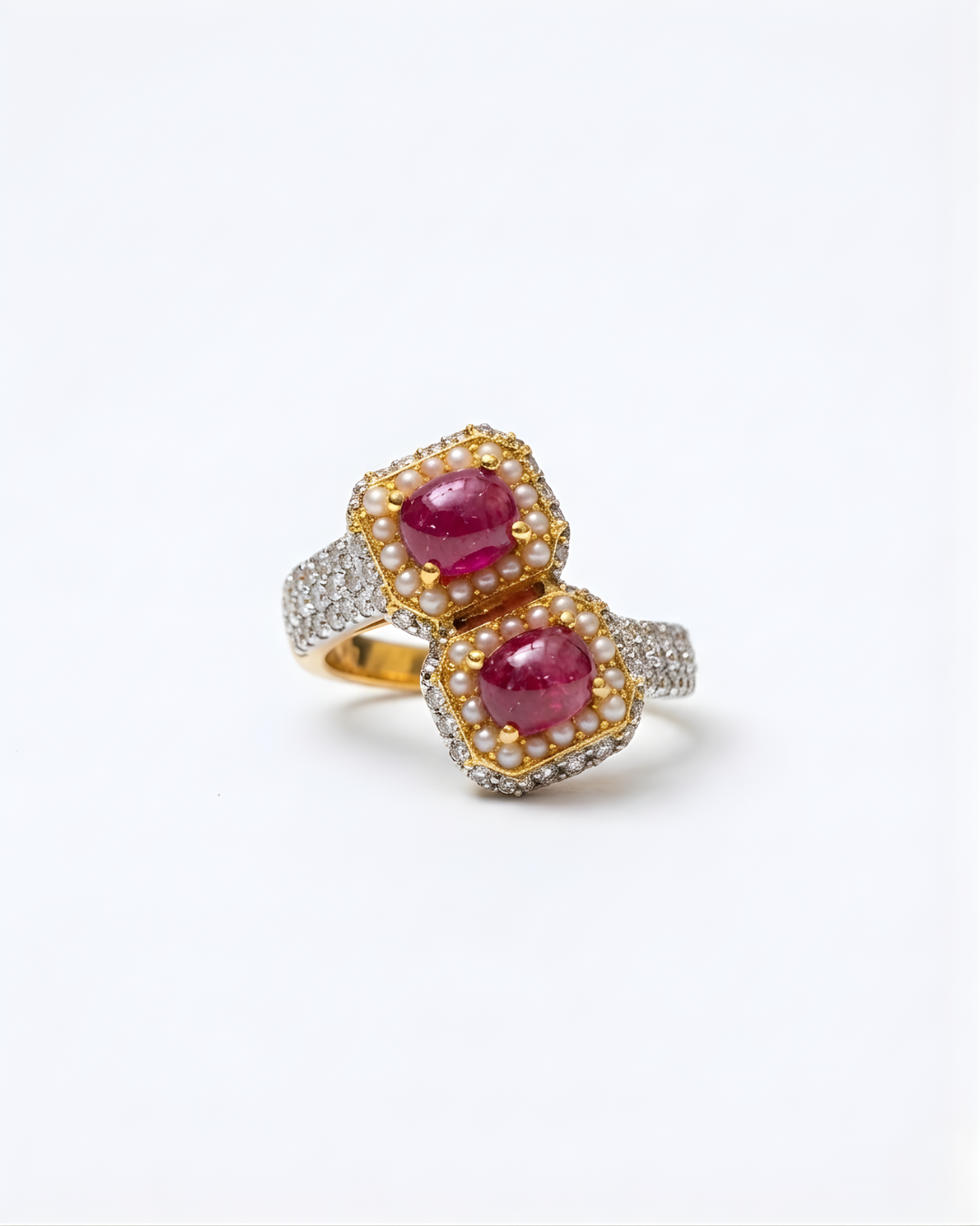 Double Treated Ruby Luxury Ring