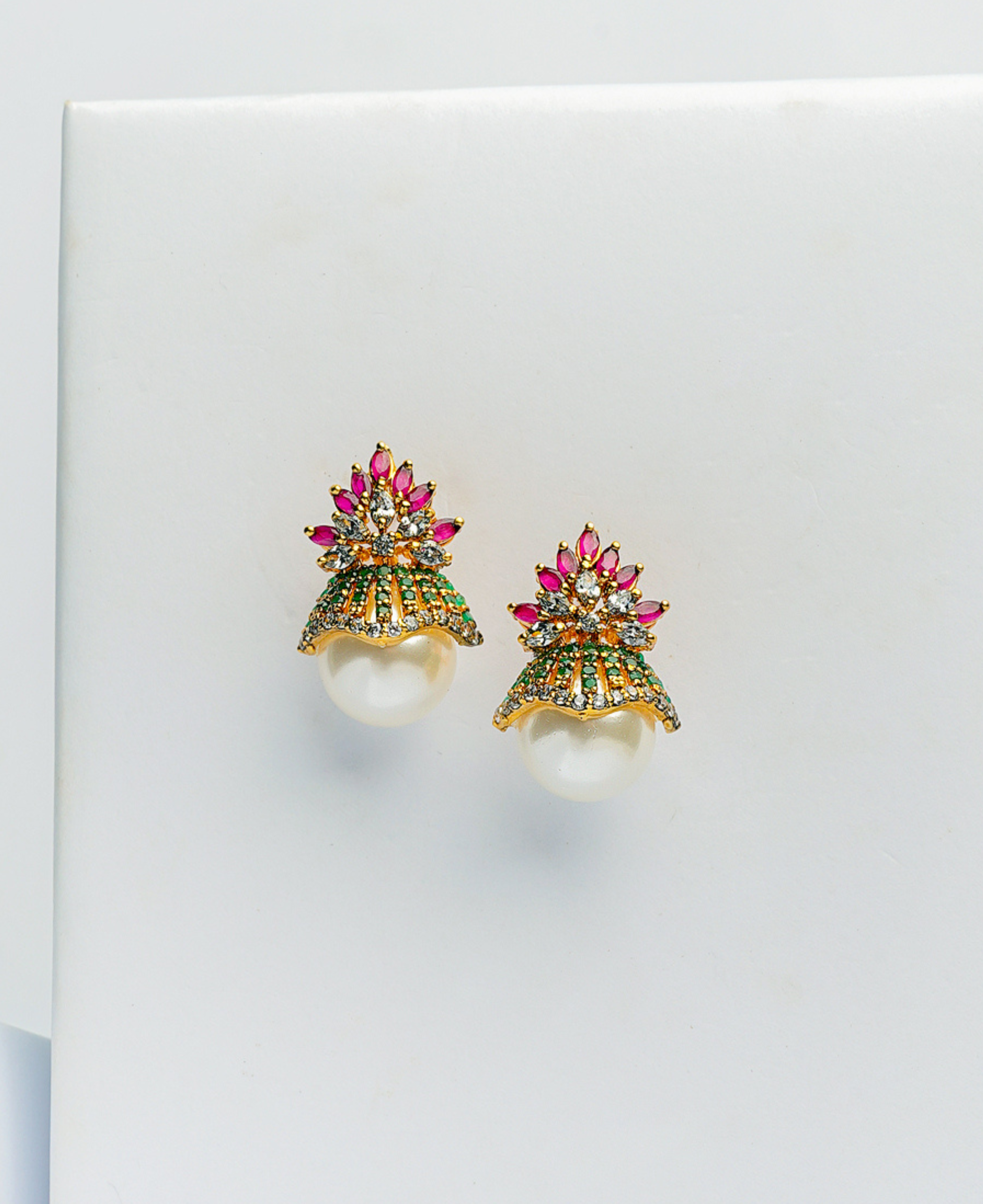 DD Oversized Ivory Pearl with Ruby & Emd