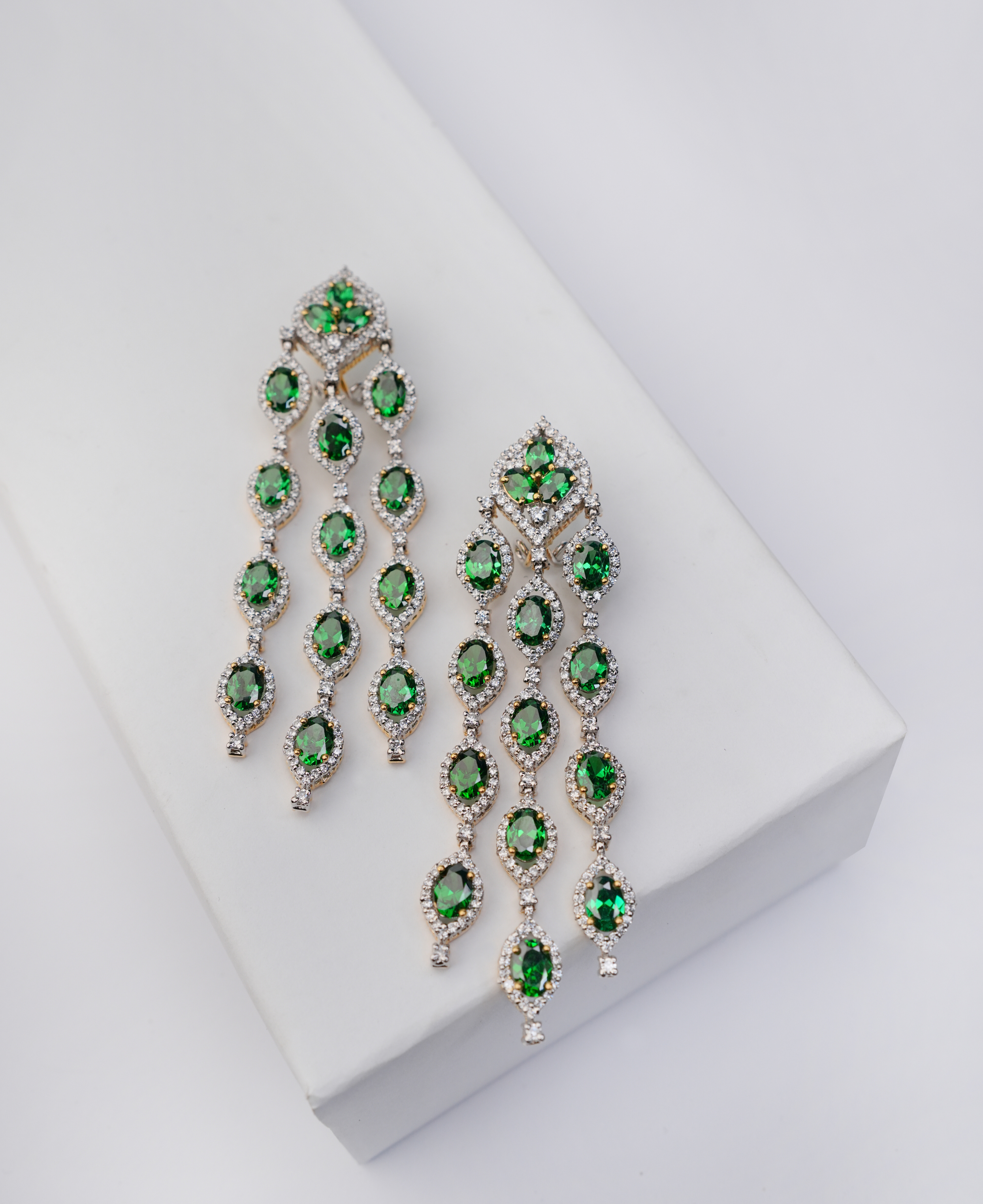 Emerald Waterfall Earrings