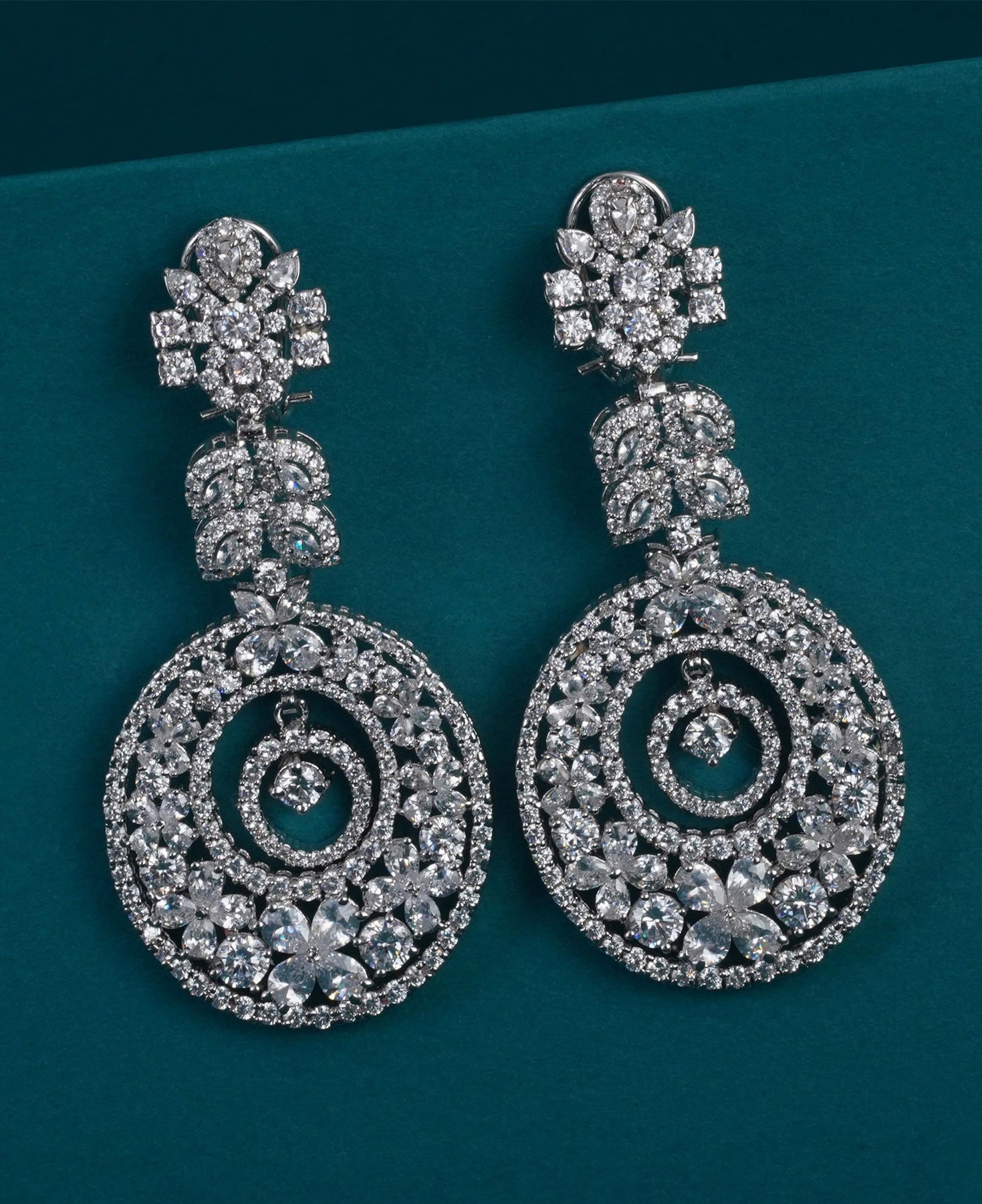 Zircon Bali Long Earrings