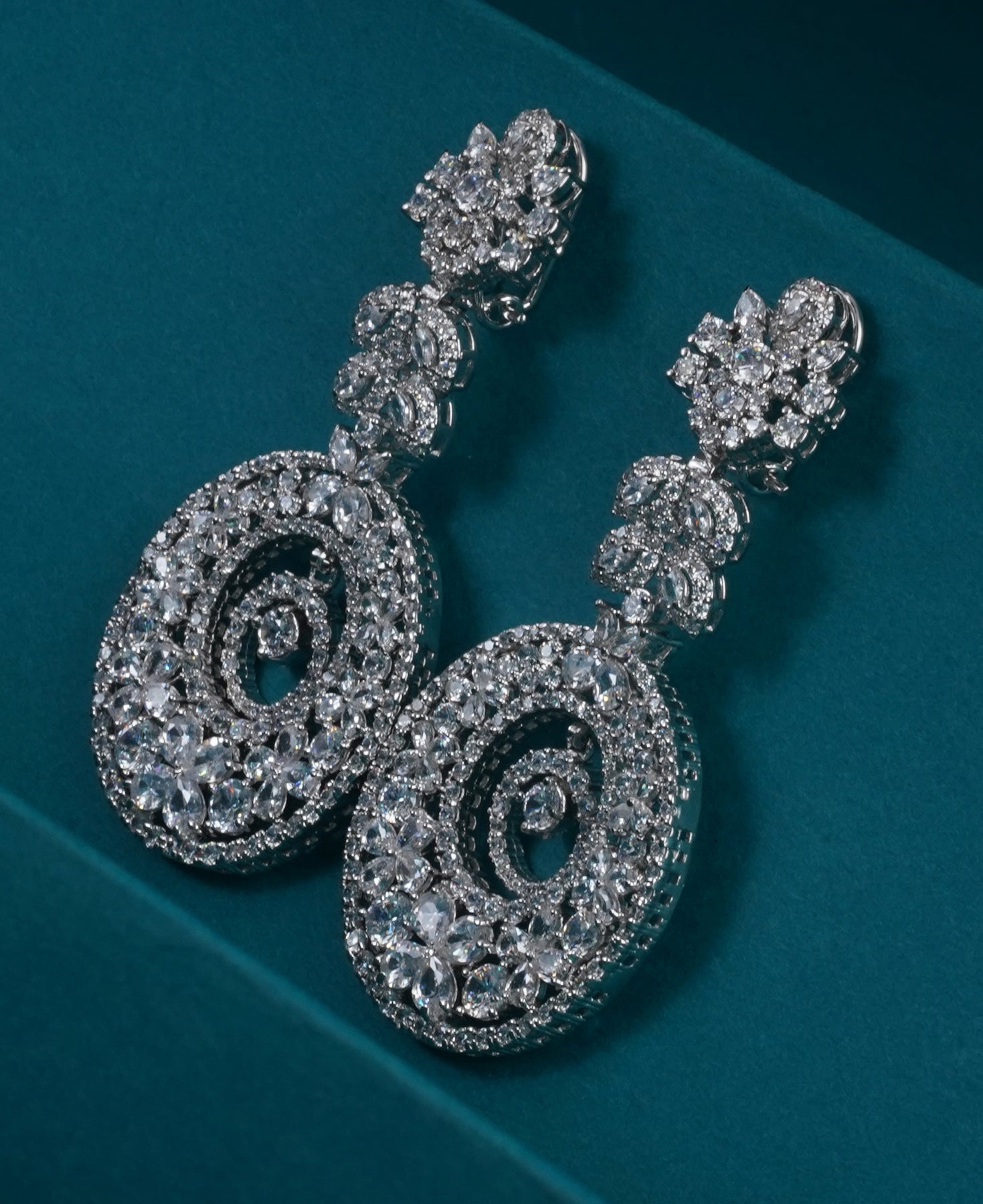 Zircon Bali Long Earrings