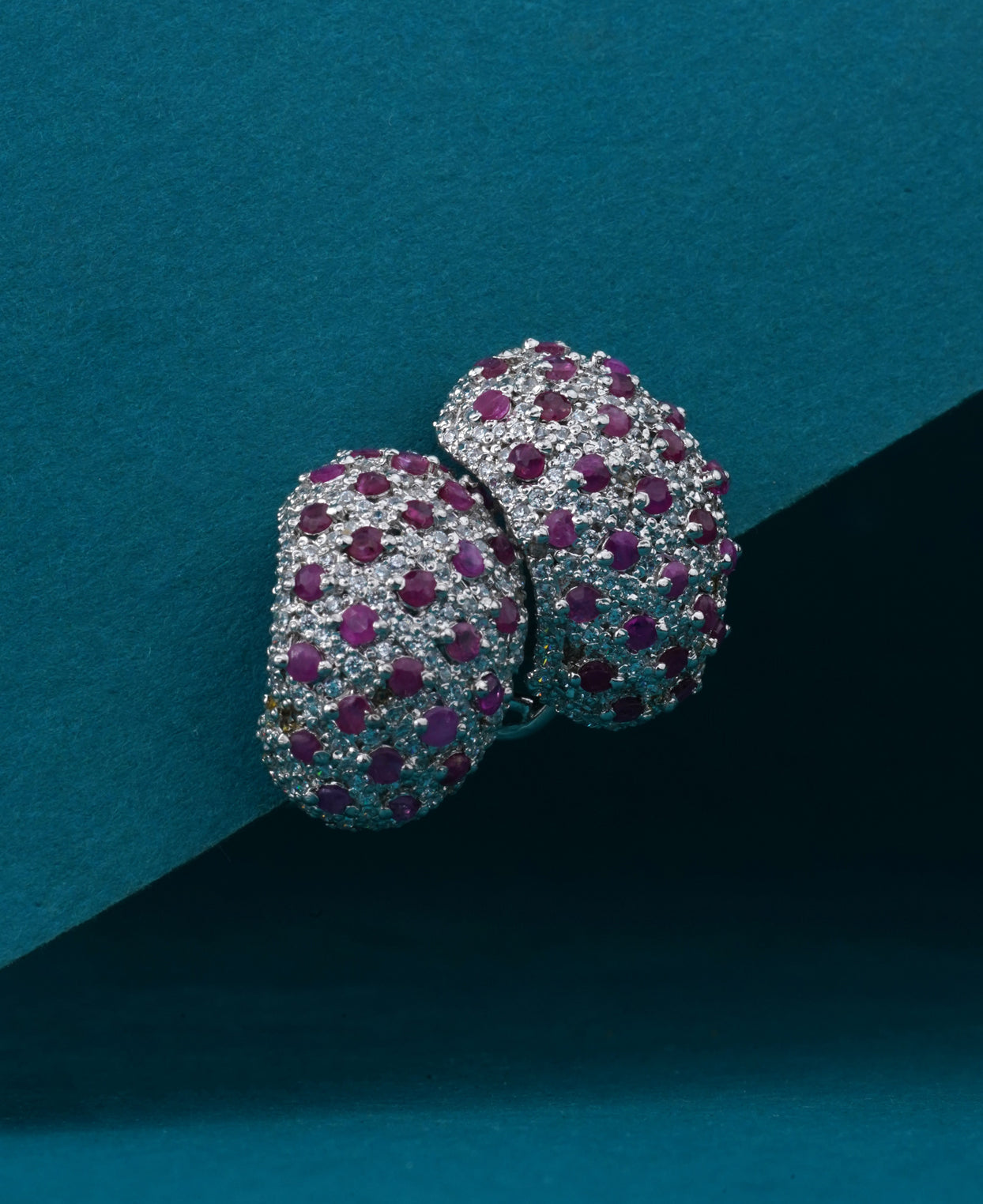 Zircon & Ruby Half Balis