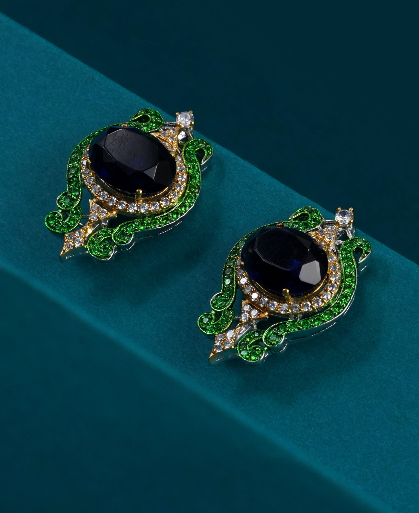 Green Paint Sapphire Oversized Tops