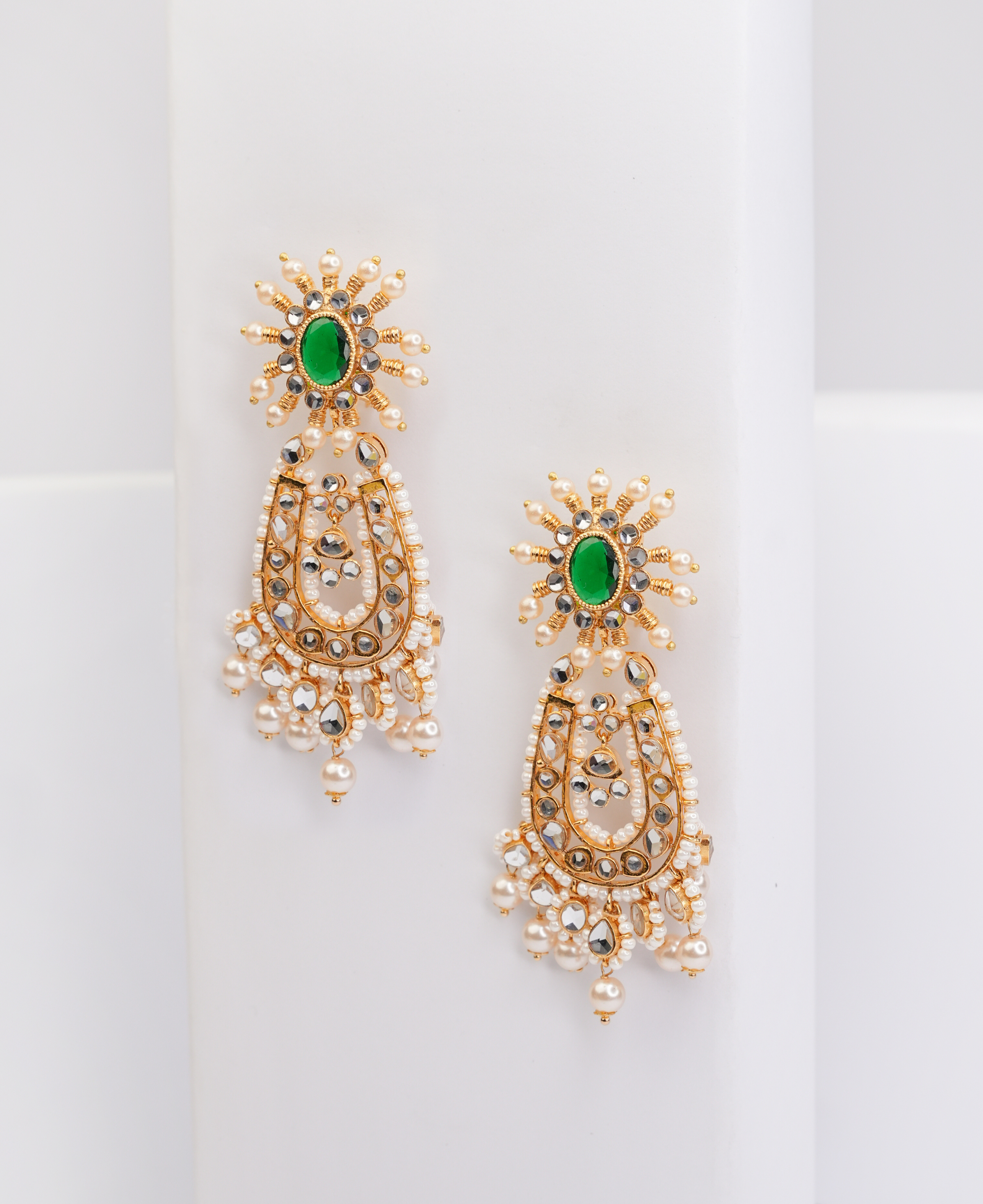 Surajmukh Emerald Earrings