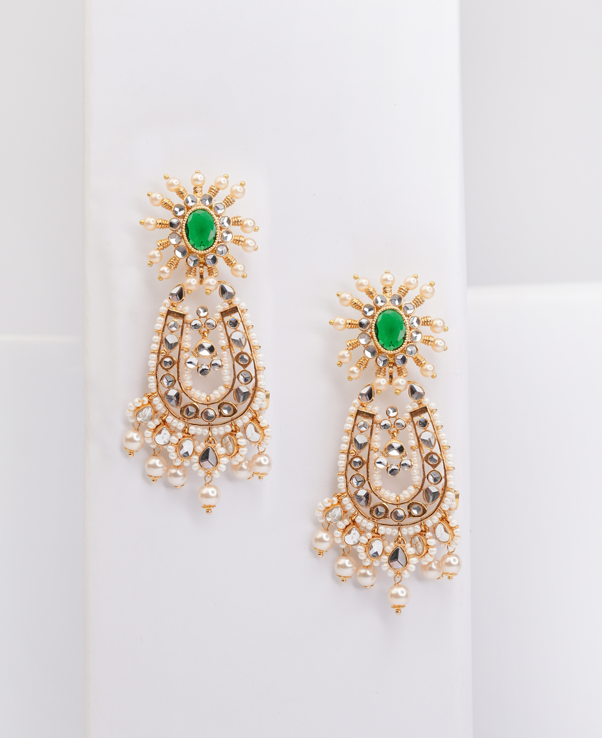 Surajmukh Emerald Earrings