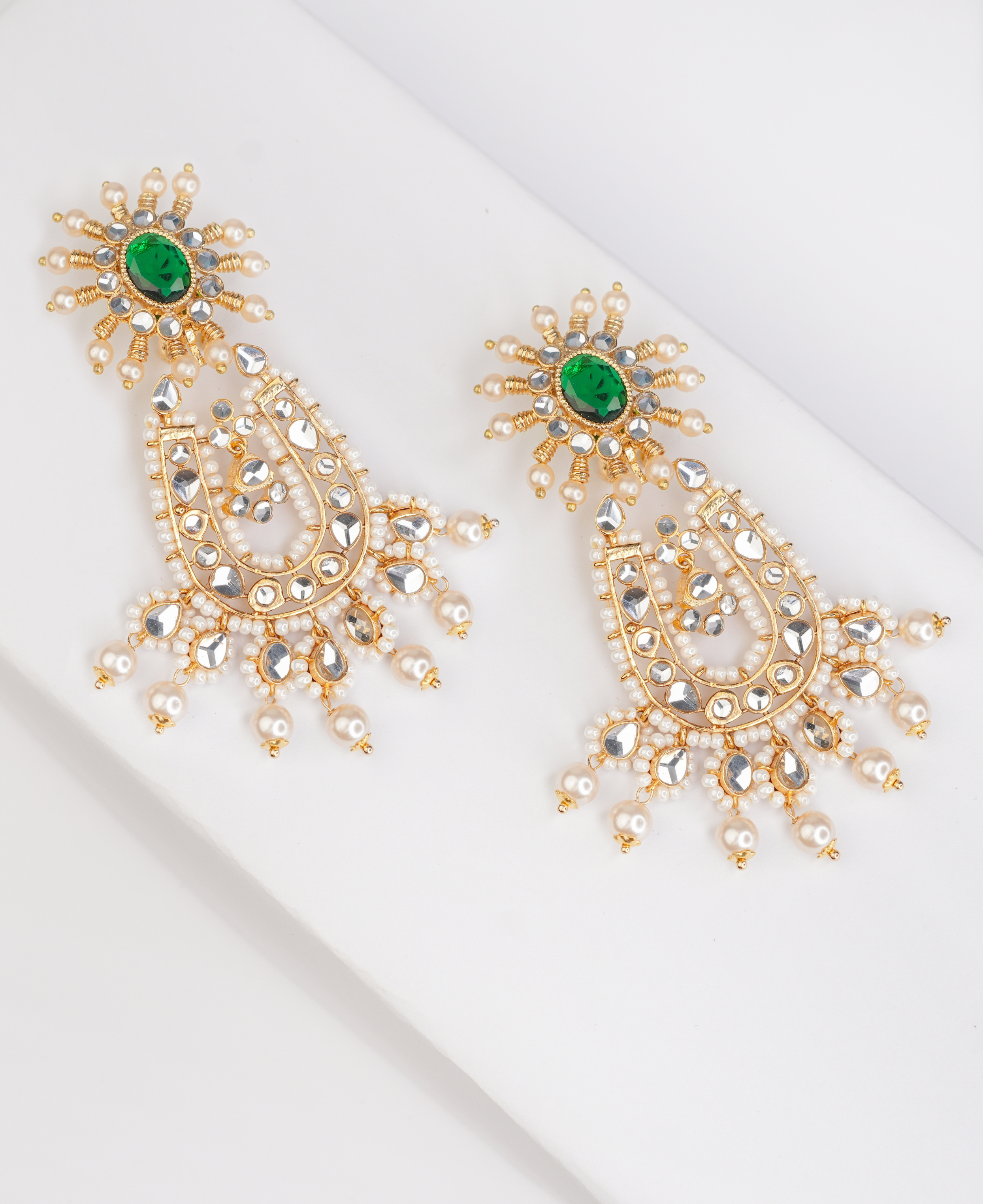 Surajmukh Emerald Earrings