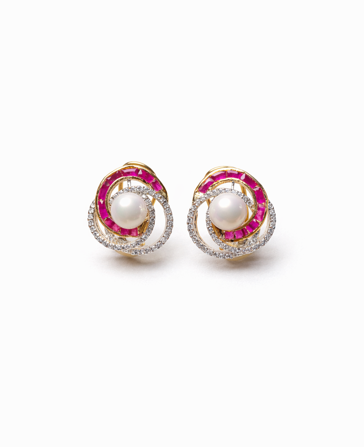 Pearl in the evening sky studs