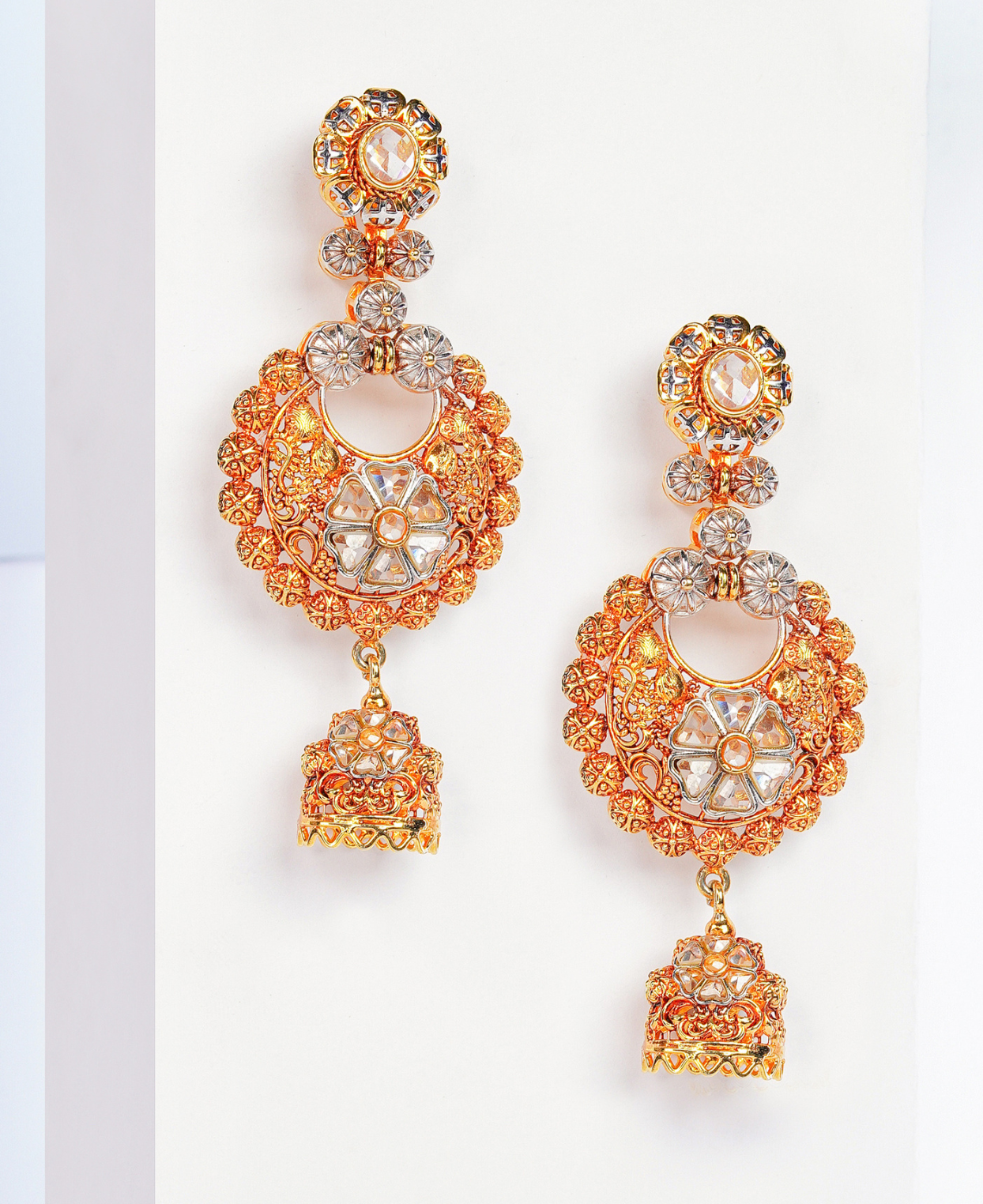 Texture and Polki work Jhumkas 2