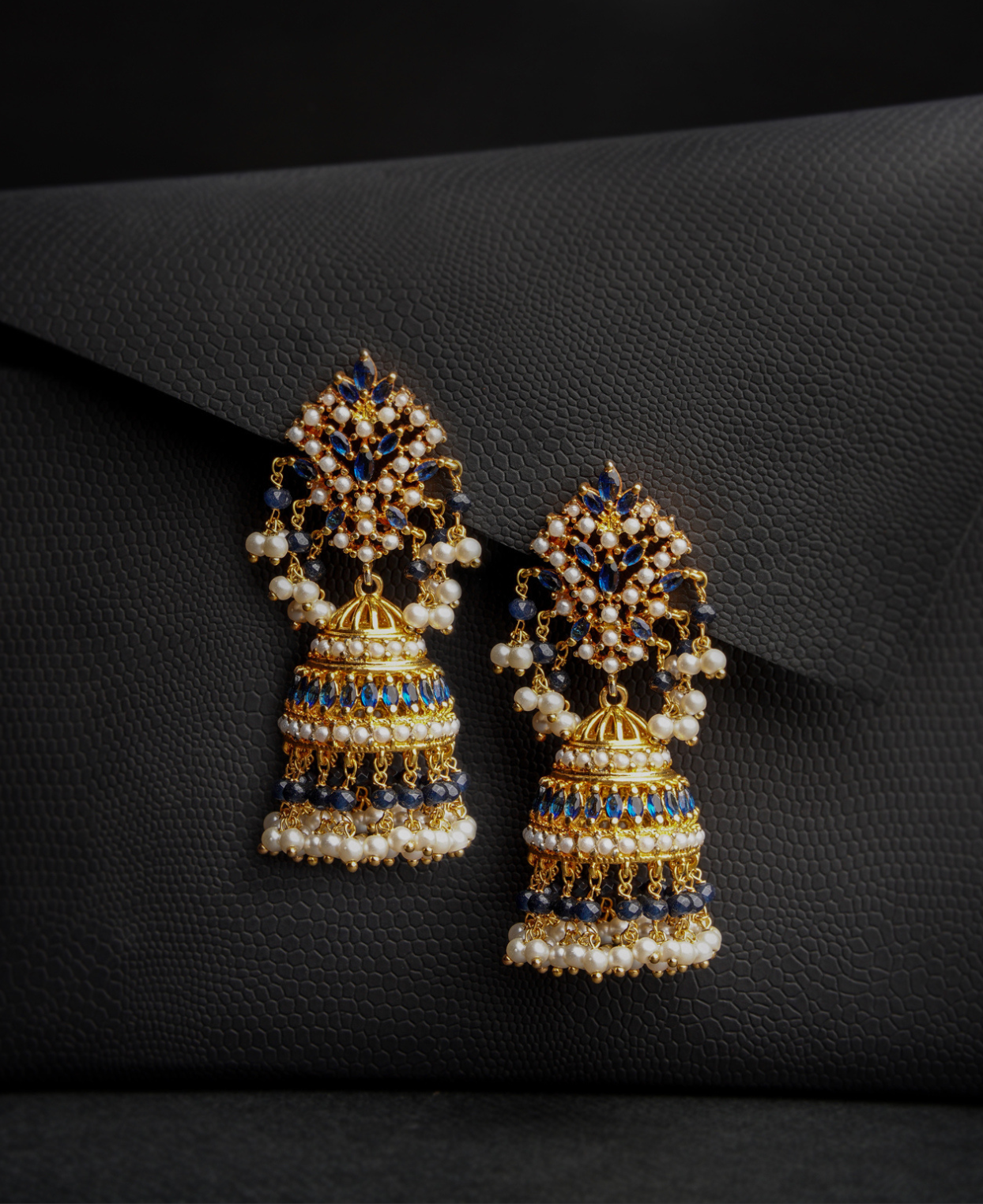 Sapphire Pearl Jhumka