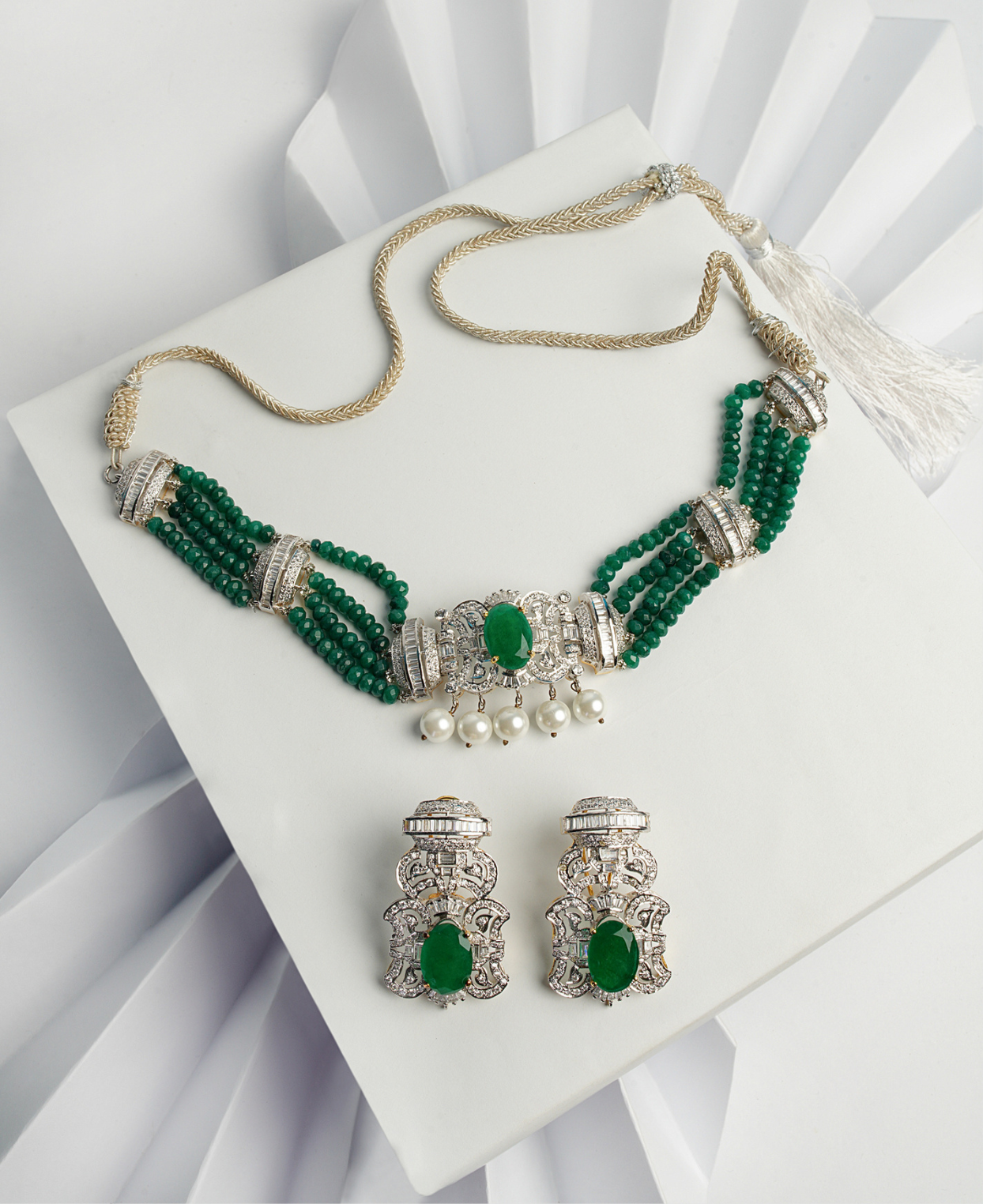 Jade & Pearl Choker Set