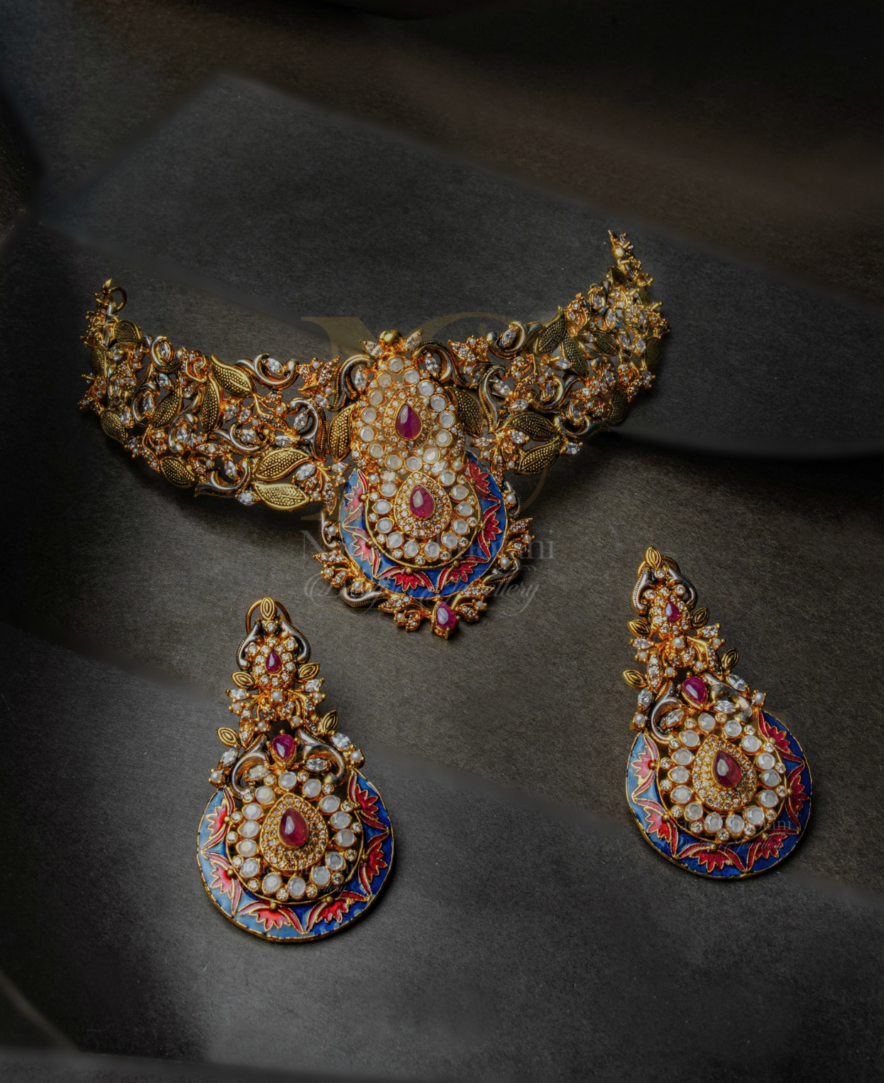 Shehnai Enamel Polki Set