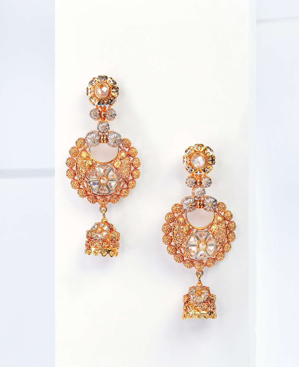 Texture and Polki work Jhumkas 2