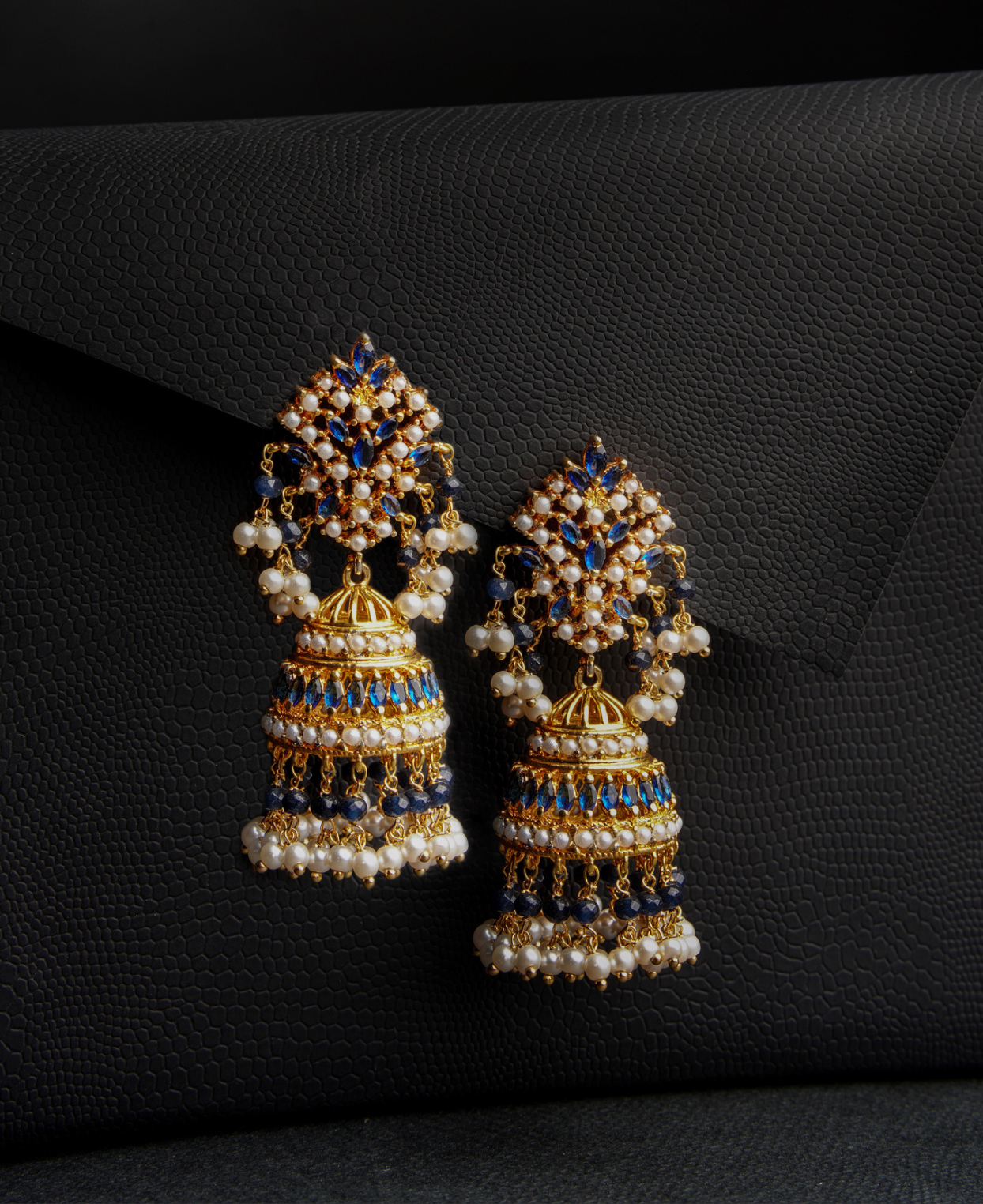 Sapphire Pearl Jhumka