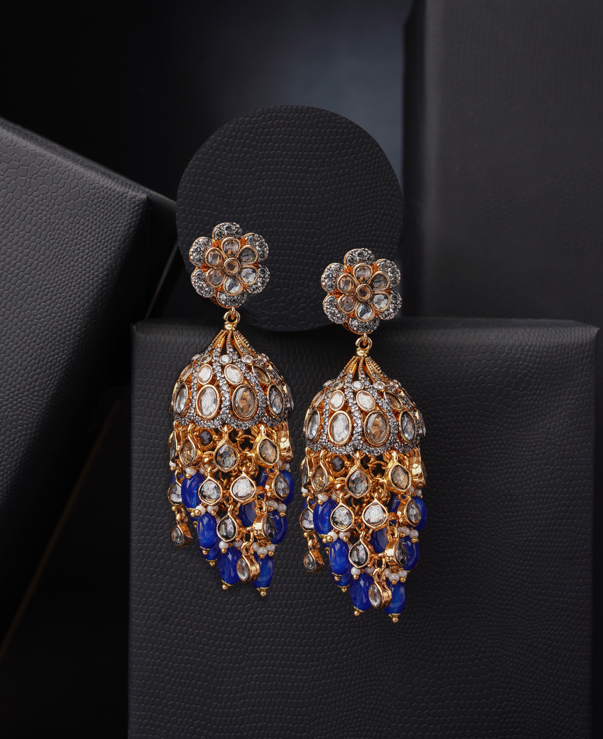 Sapphire Polki Jhumka 2