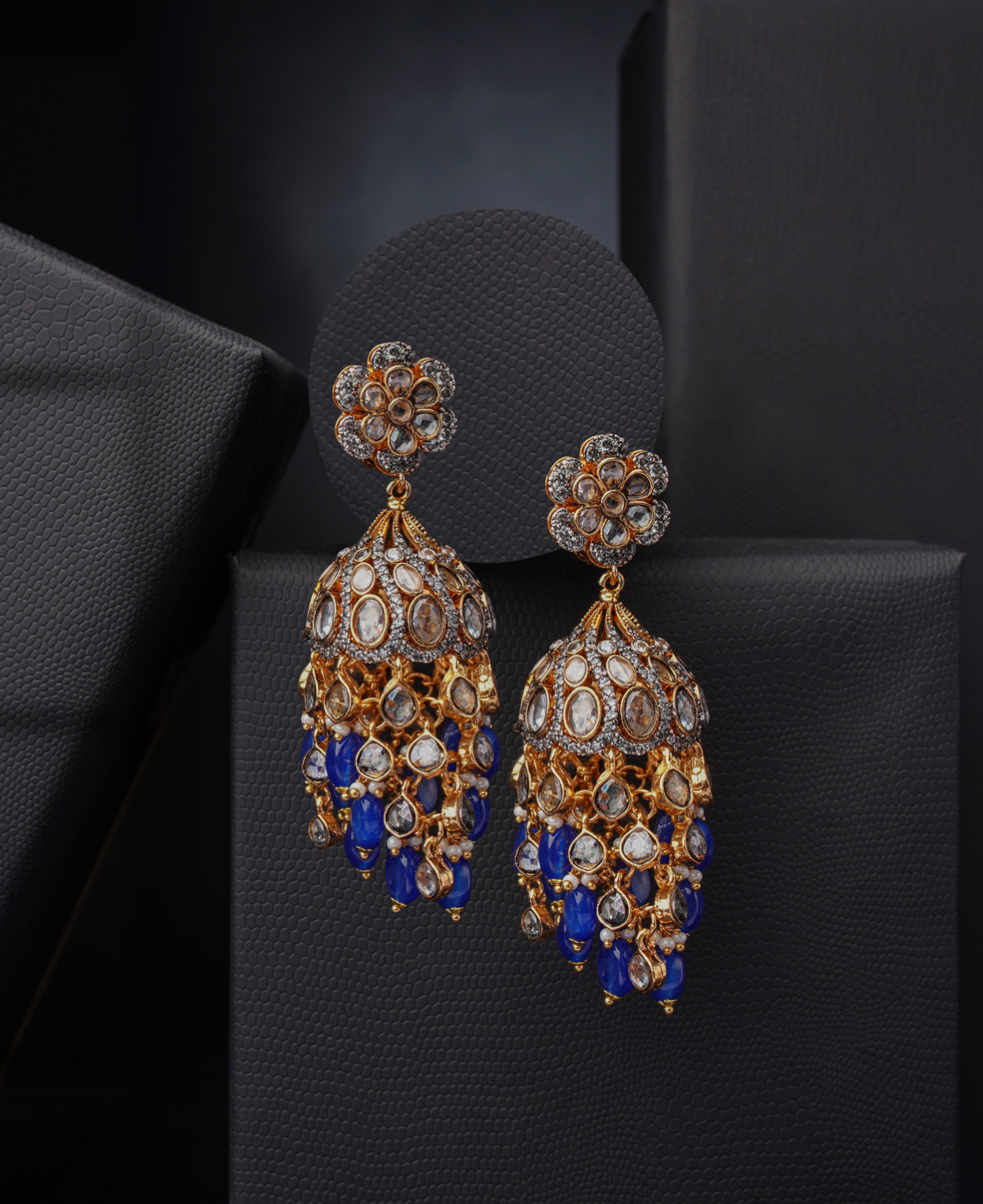 Sapphire Polki Jhumka 2