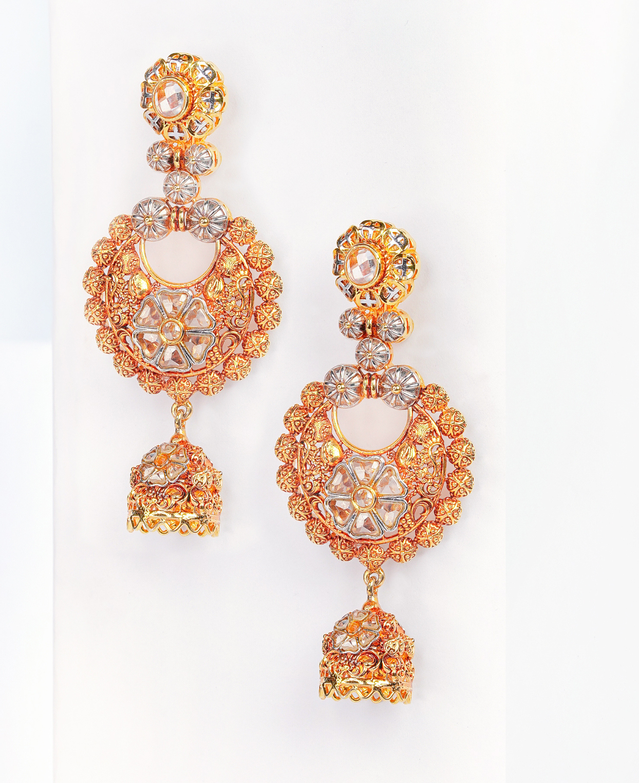 Texture and Polki work Jhumkas 2