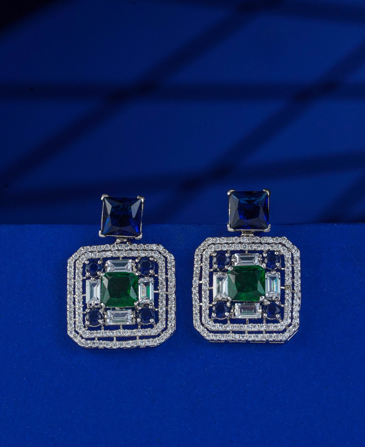 Green & Blue Queen Earring Tops