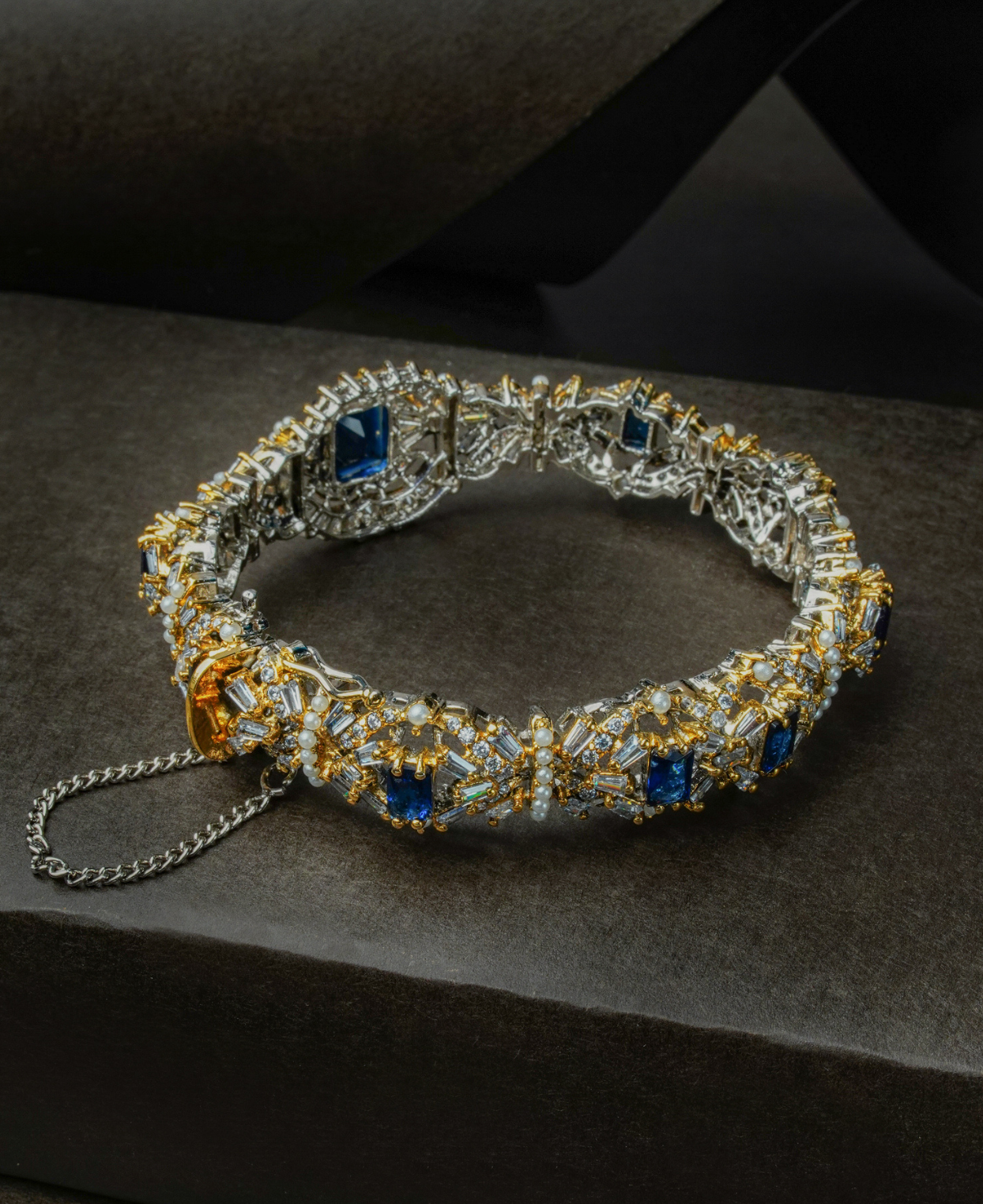 English Blue Traditional Kara