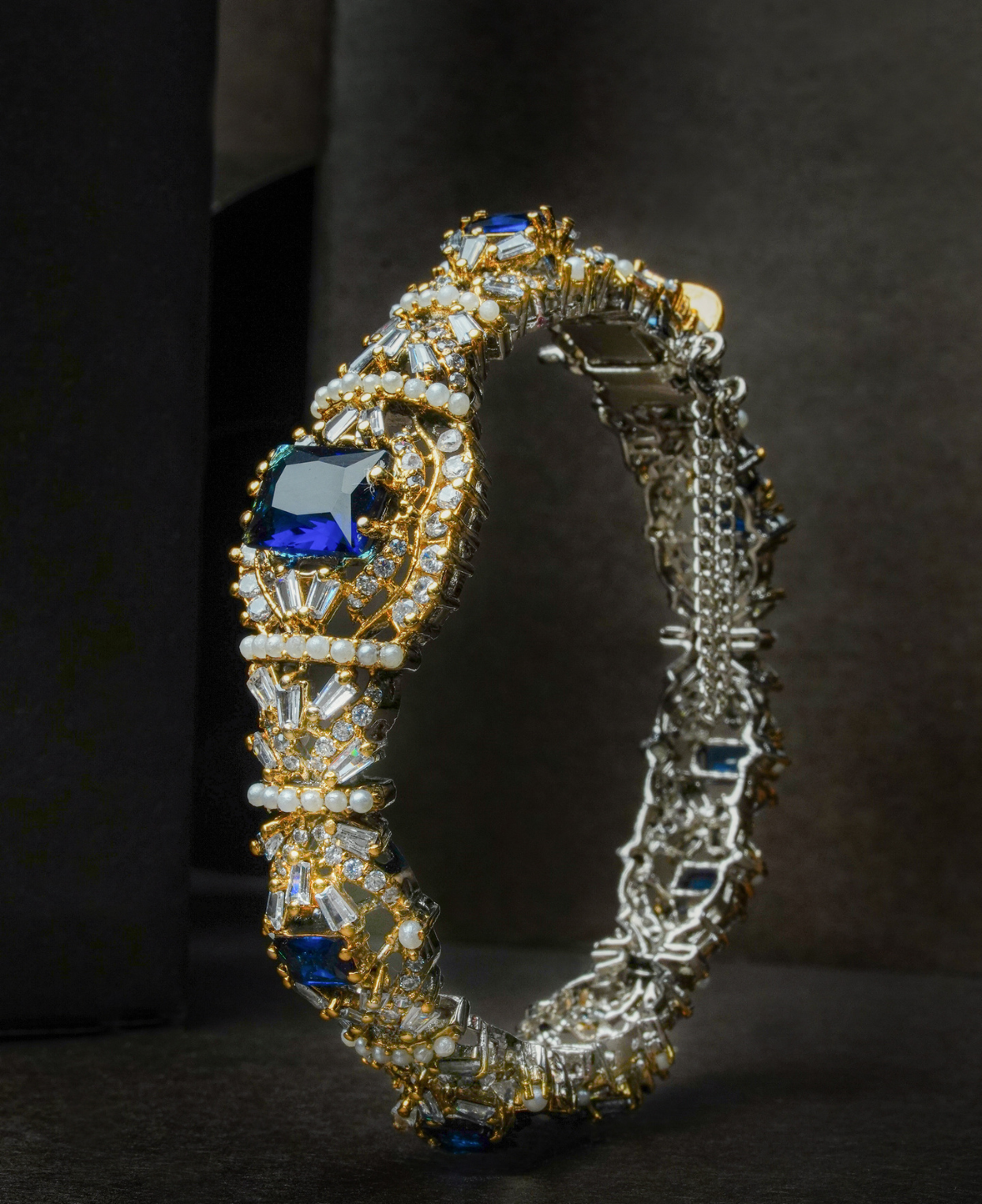 English Blue Traditional Kara