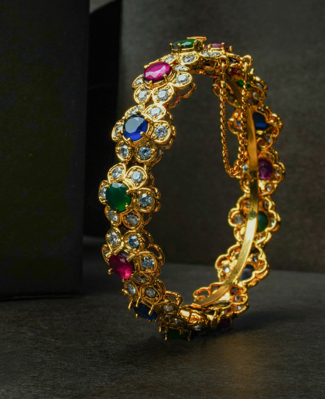 Multi Colored Polki Kara