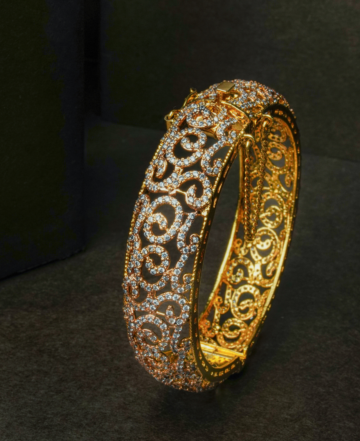 Champagne Stone Carved Kara