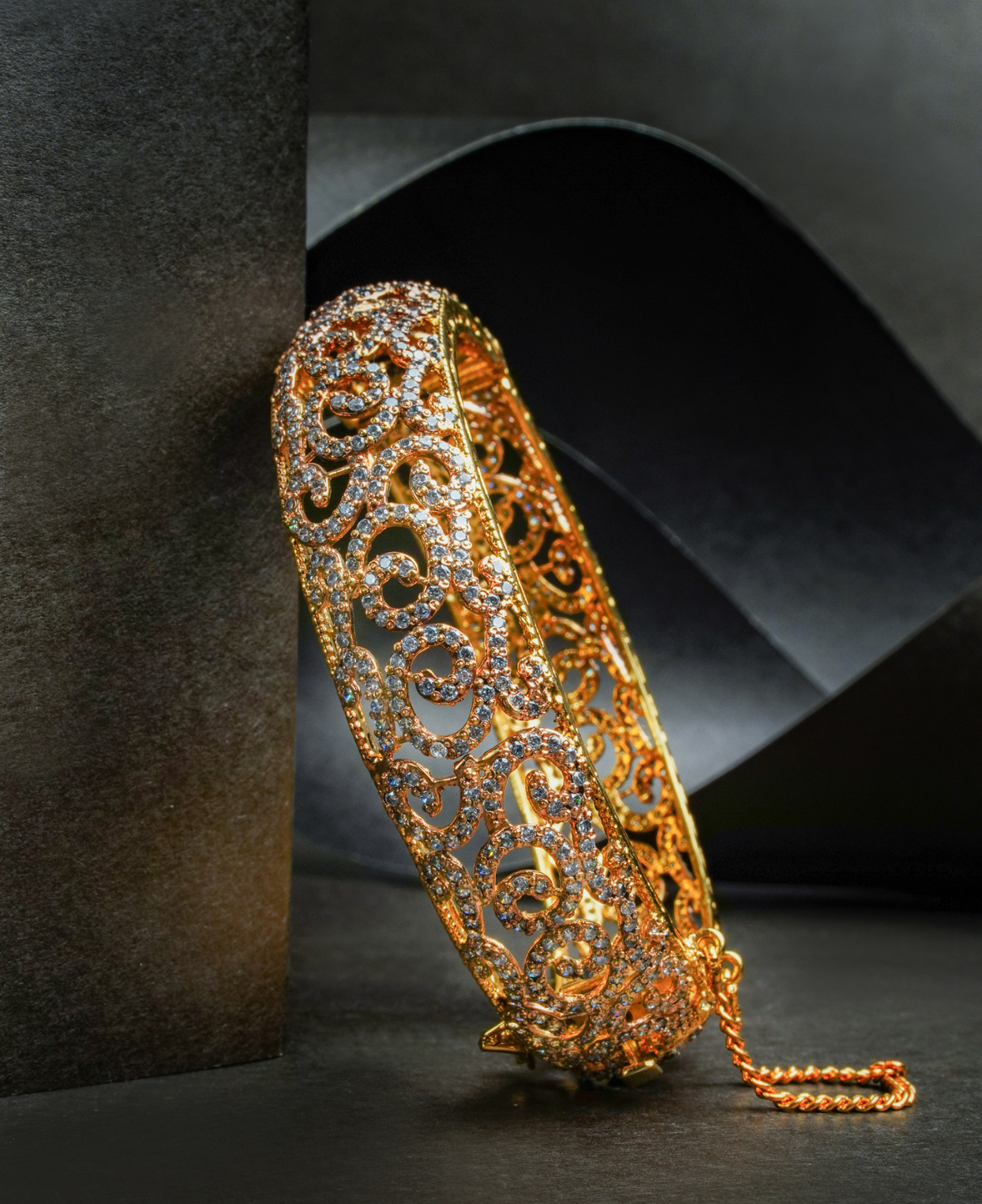 Champagne Stone Carved Kara