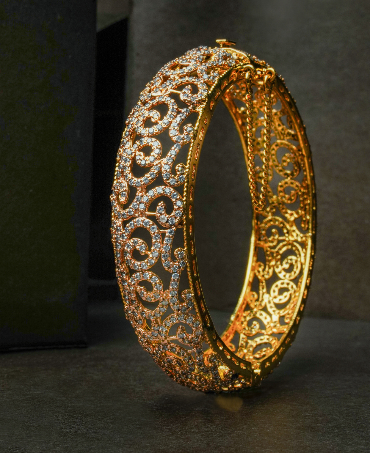 Champagne Stone Carved Kara