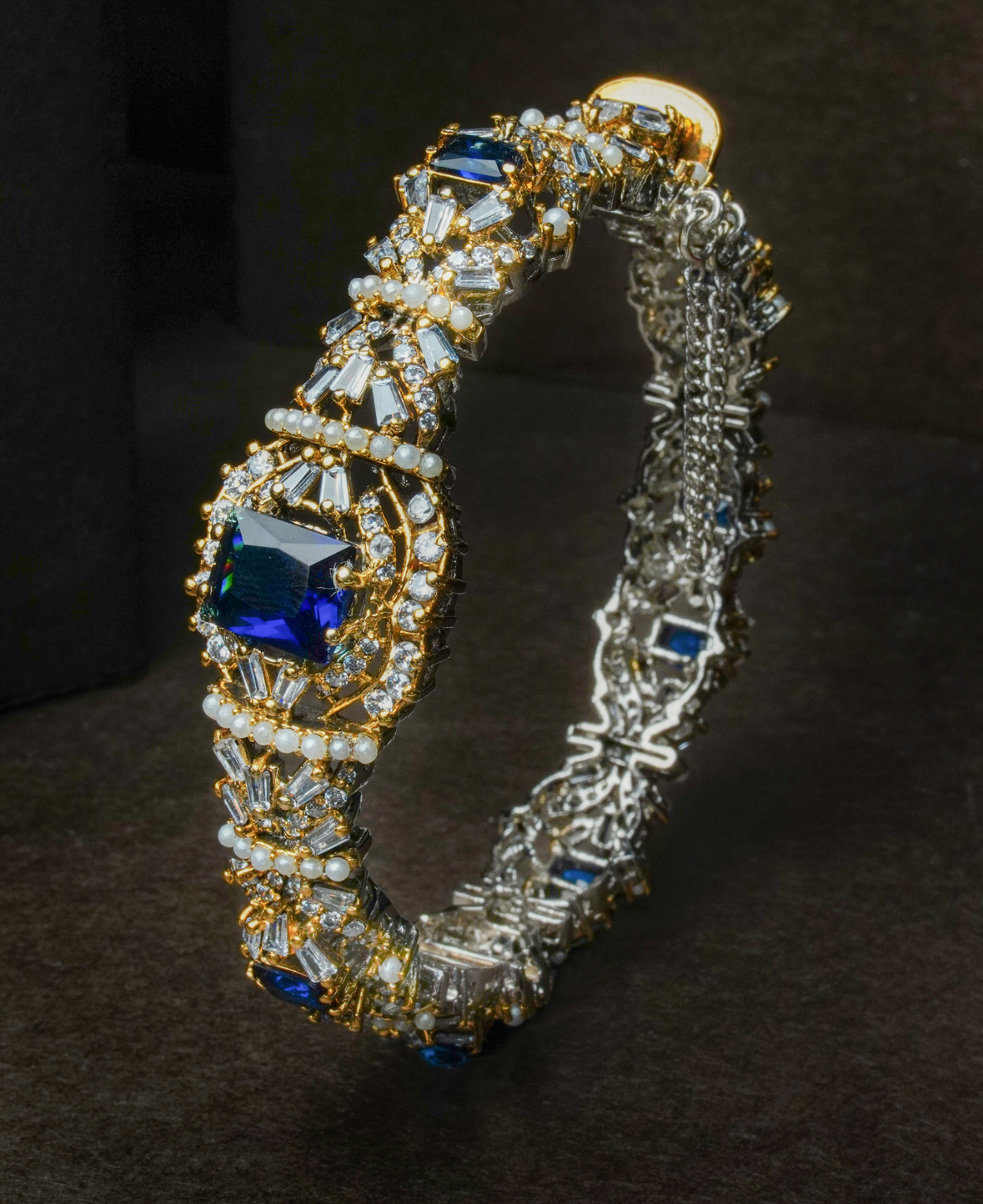 English Blue Traditional Kara