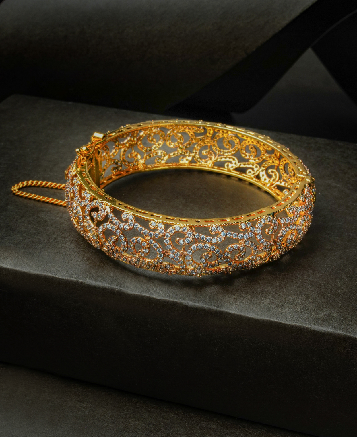 Champagne Stone Carved Kara