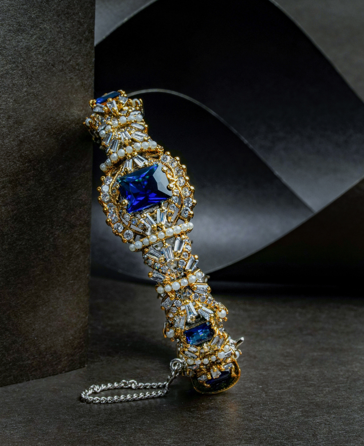 English Blue Traditional Kara