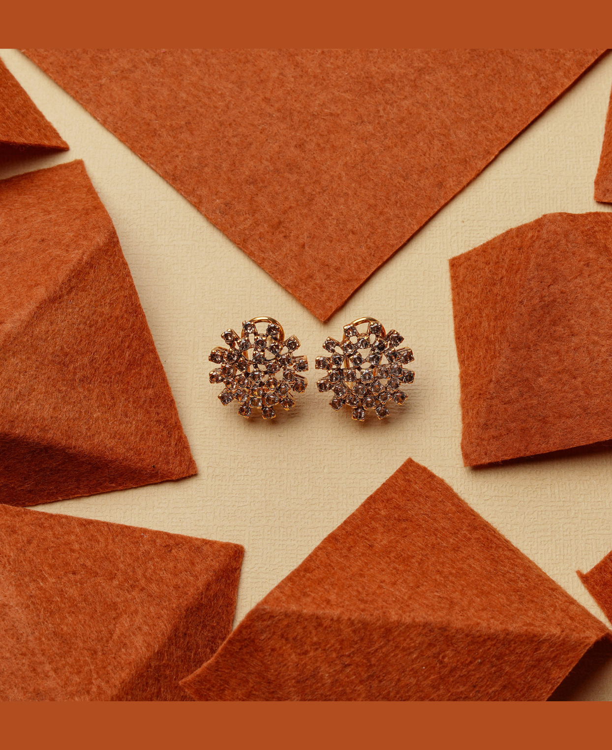 Champagne Starburst Studs