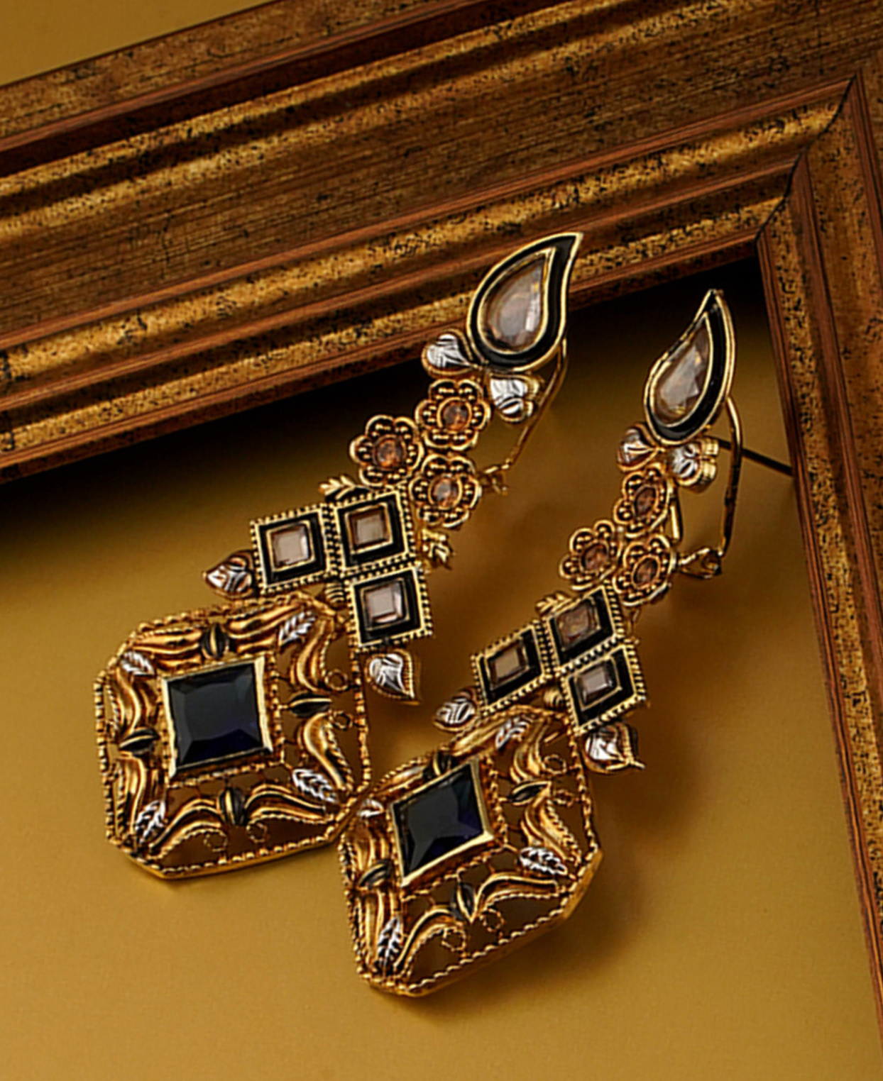 Sapphire Texture Earrings