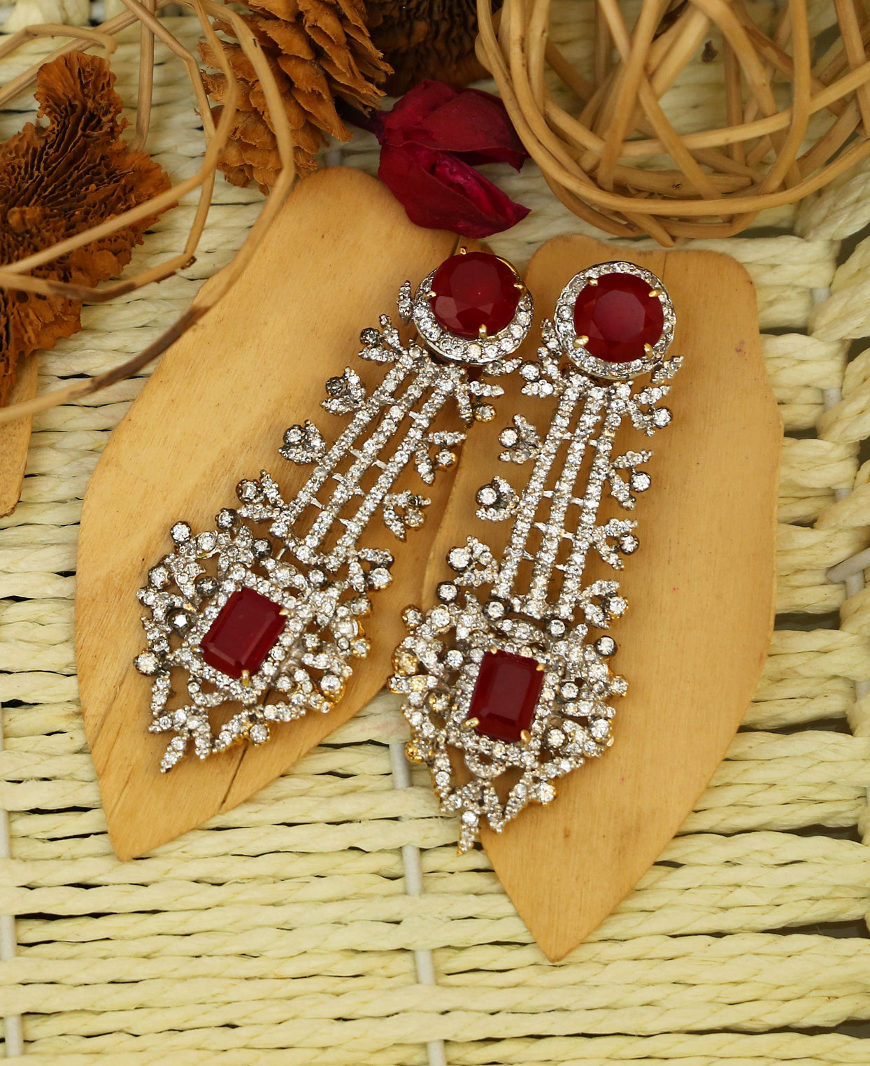 Ruby earrings