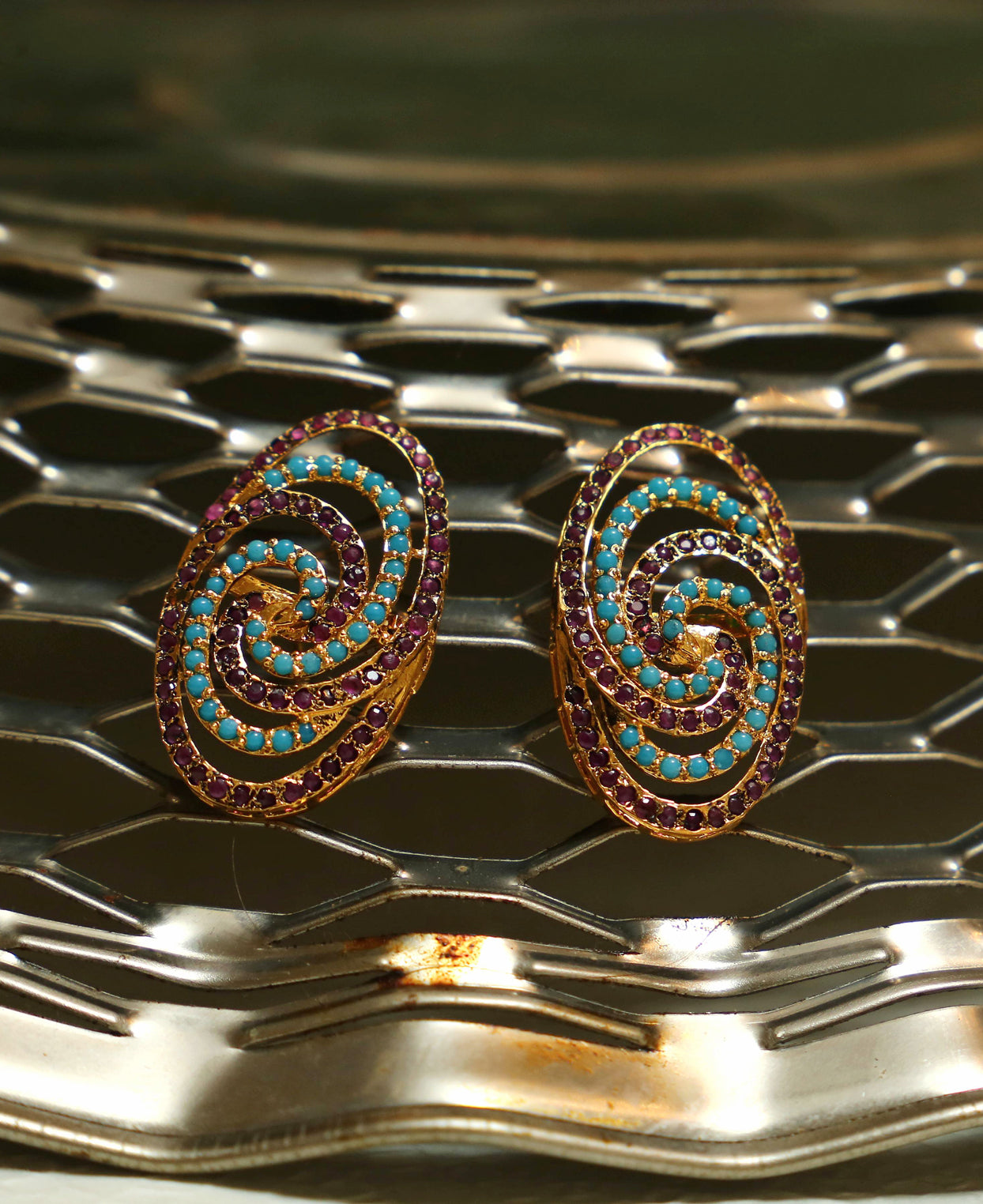 Oval Spiral Feroza and Ruby