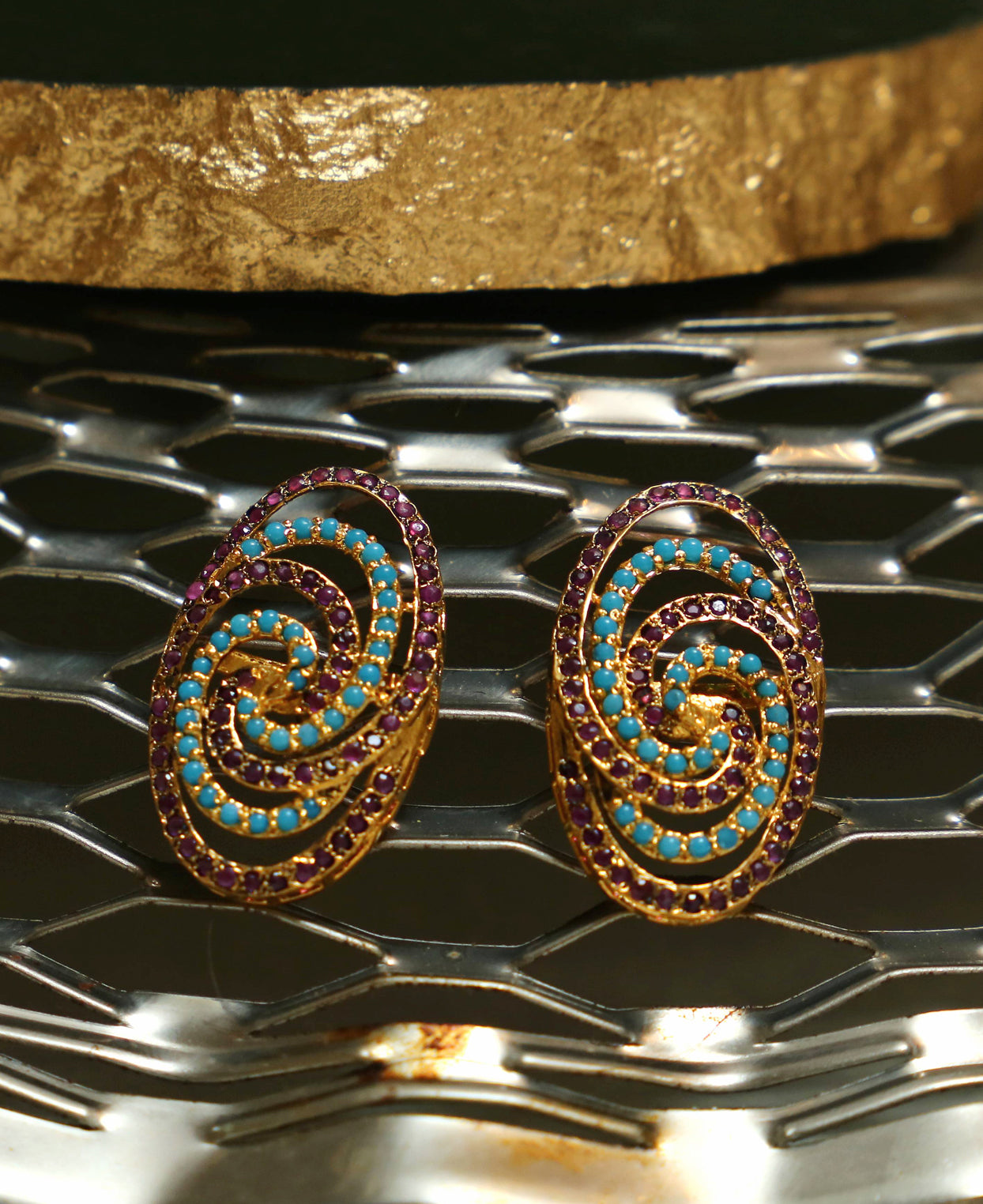 Oval Spiral Feroza and Ruby