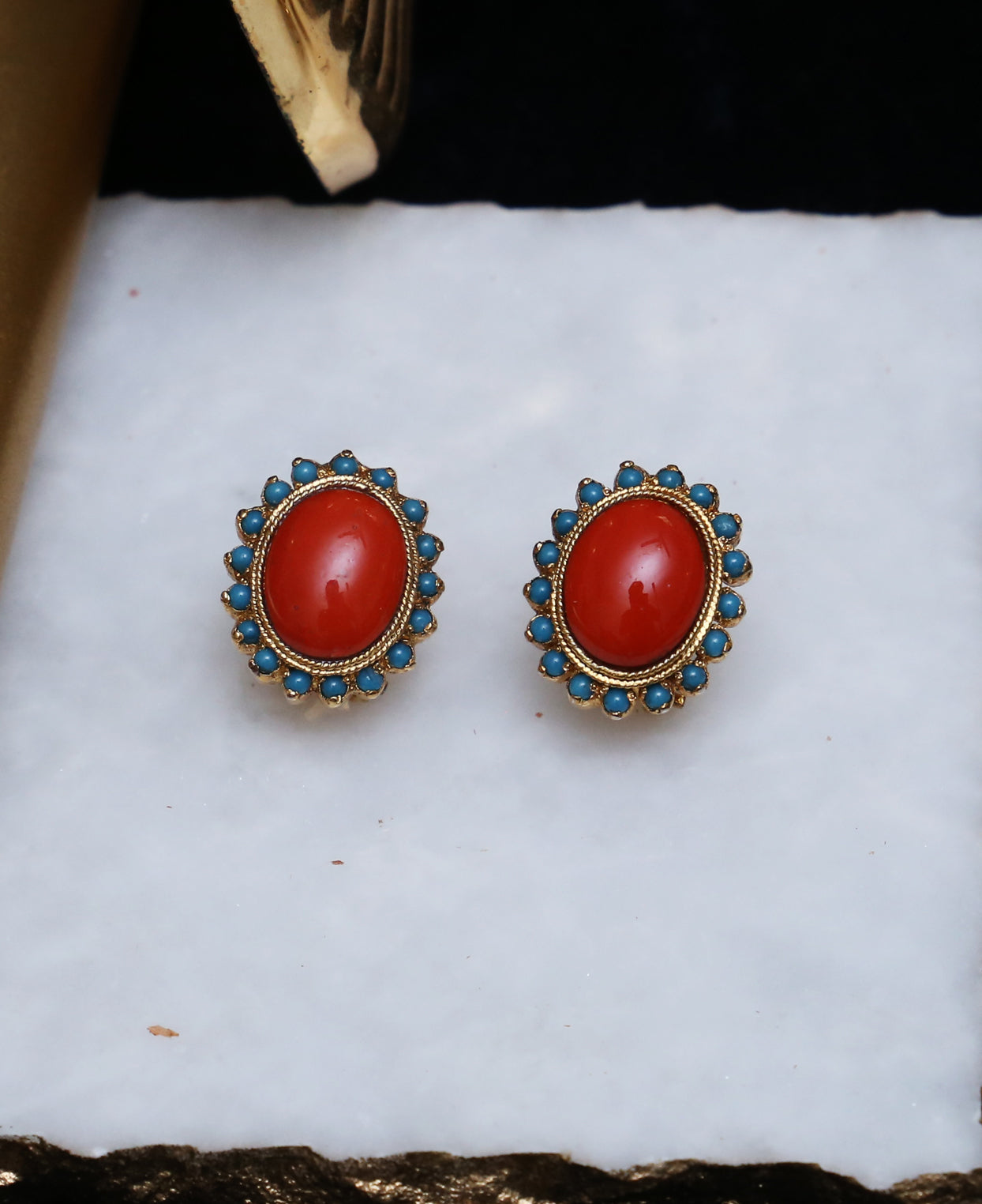 Coral Feroza Oval Tops