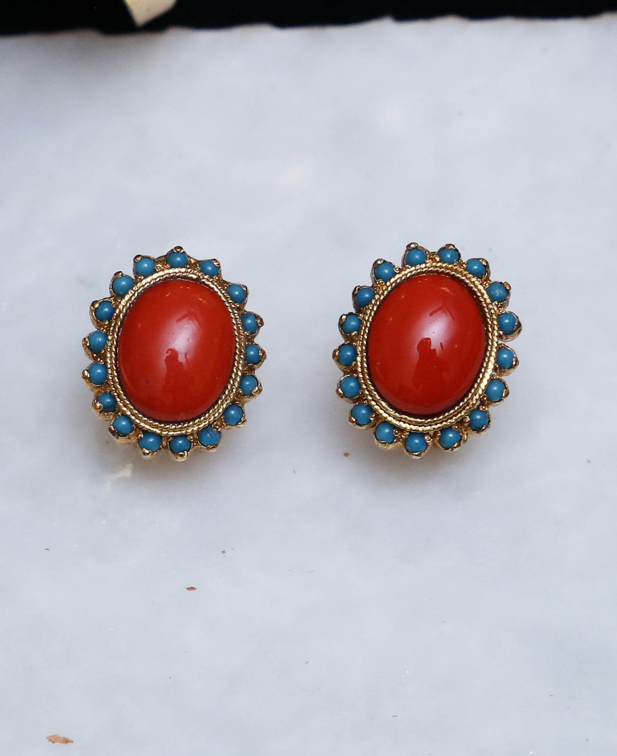 Coral Feroza Oval Tops