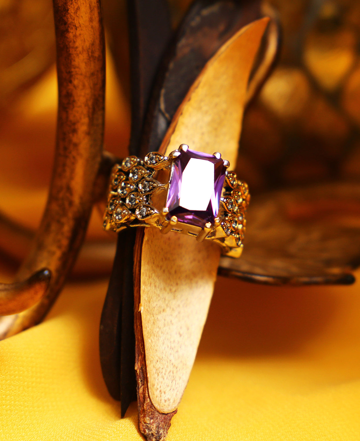 Cocktail Amethyst Ring