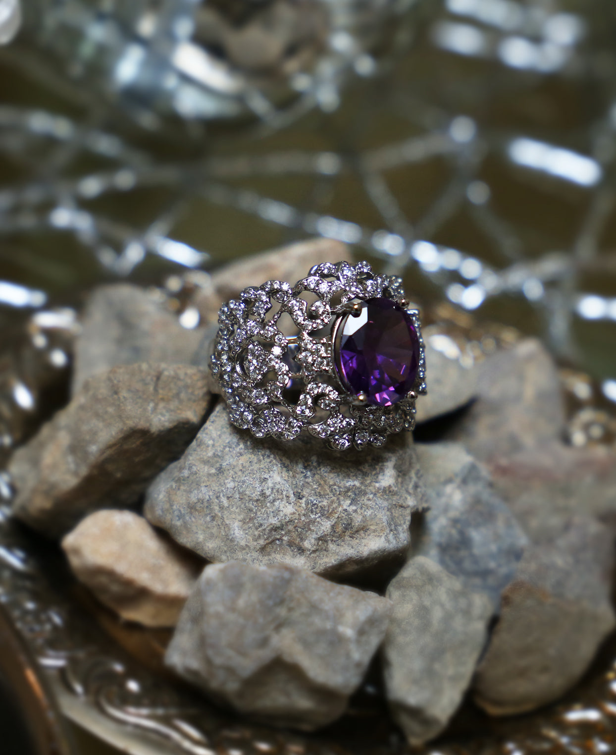 Purple Moon Ring