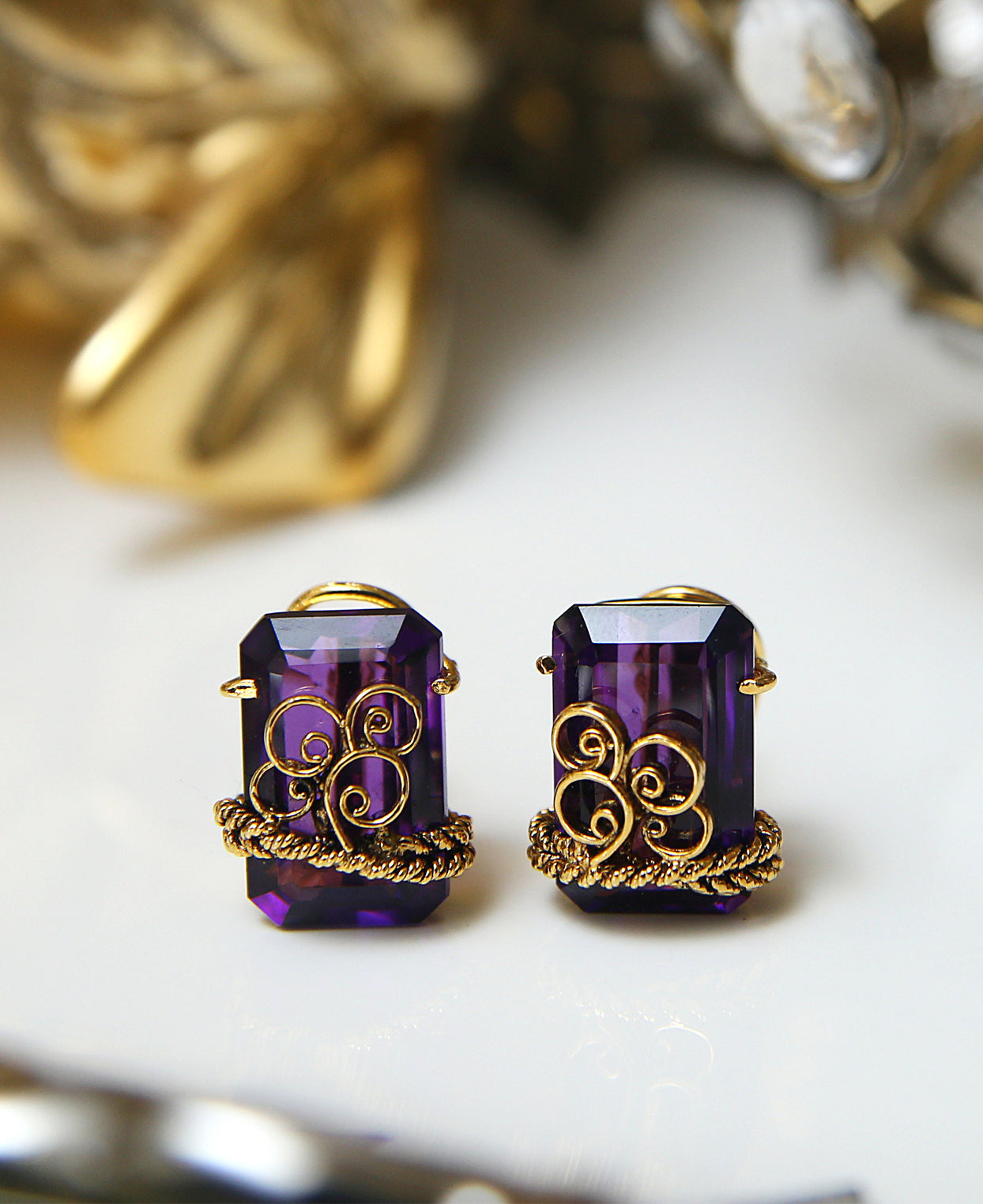 Purple Twisted Wire Tops