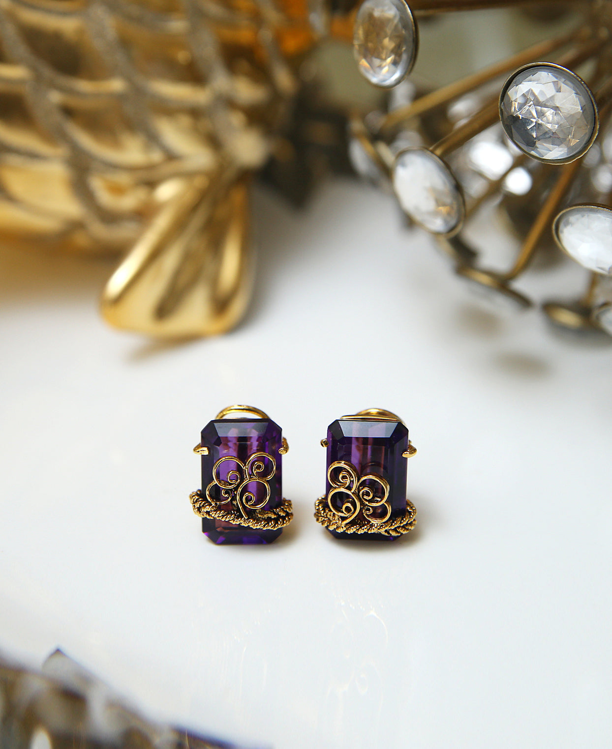 Purple Twisted Wire Tops