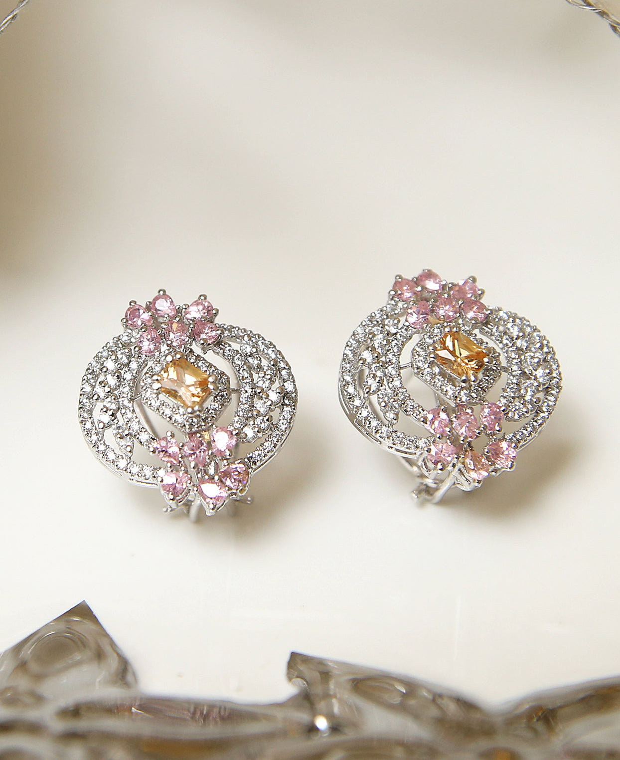 Pink Champagne Studs